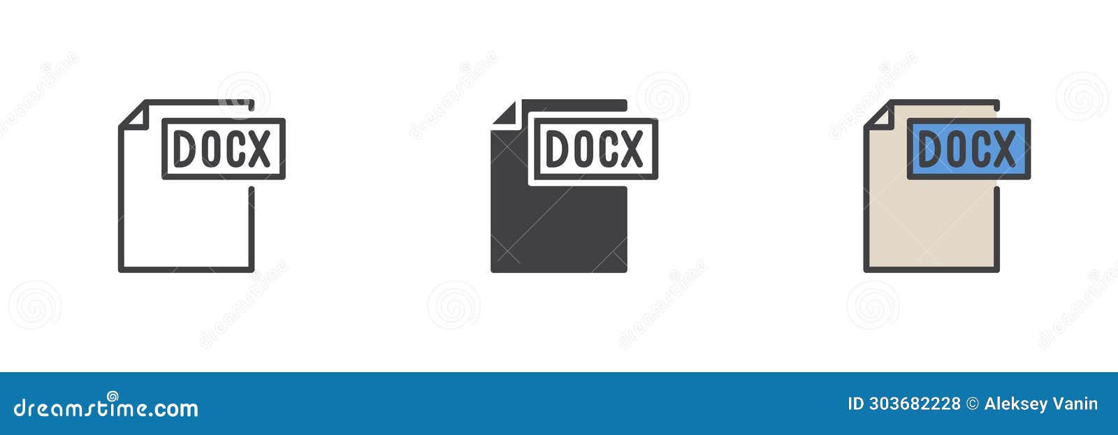 docx file different style icon set