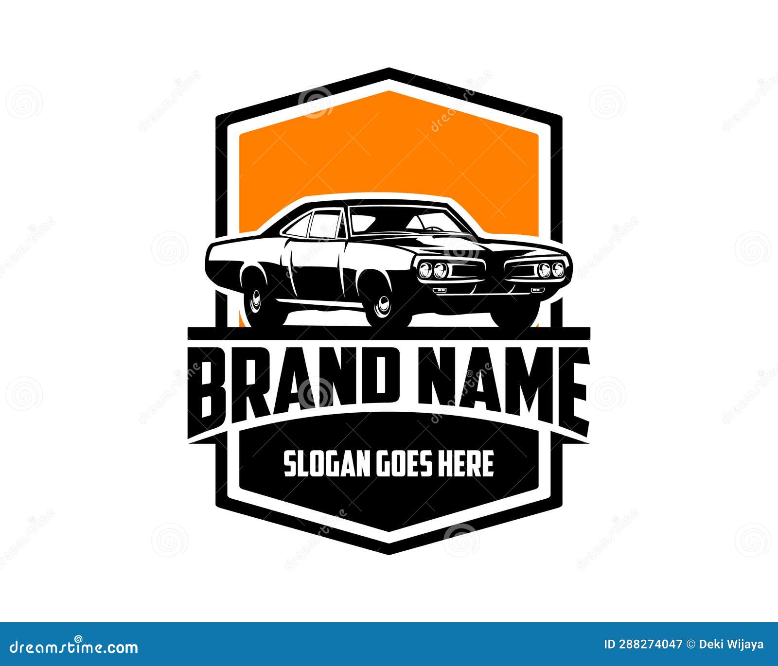 1969 dodge super bee car. vintage car logo silhouette.  white background view from side.