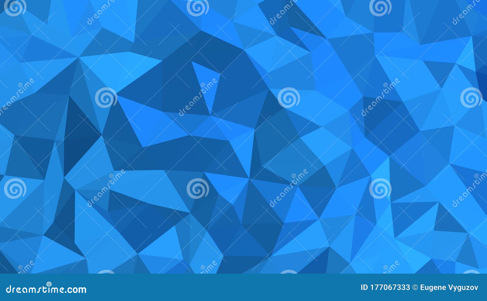 Abstract Polygonal Background. Modern Wallpaper. Dodger Blue