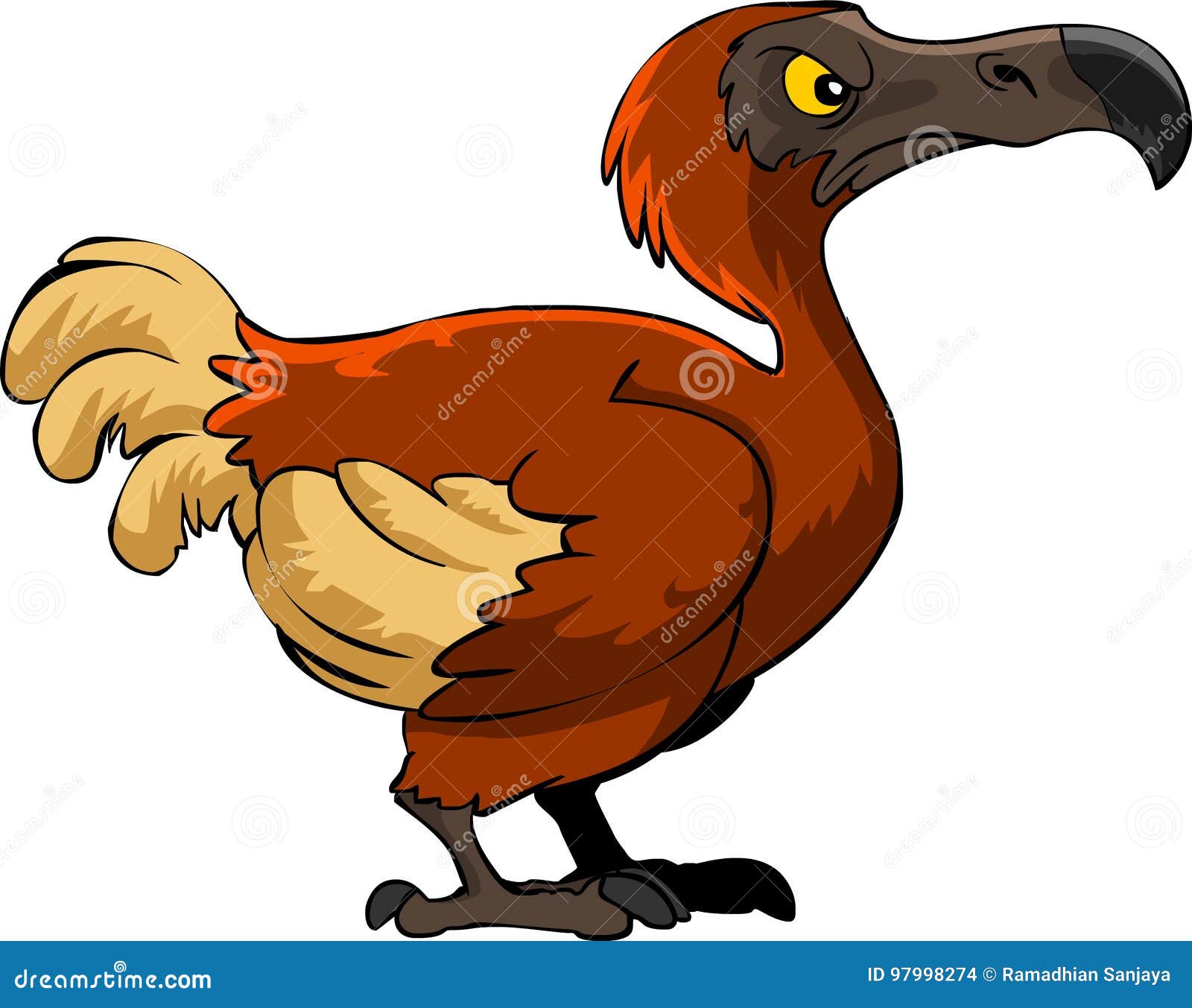 Dodo bird cartoon stock vector. Illustration of dodobird - 97998274