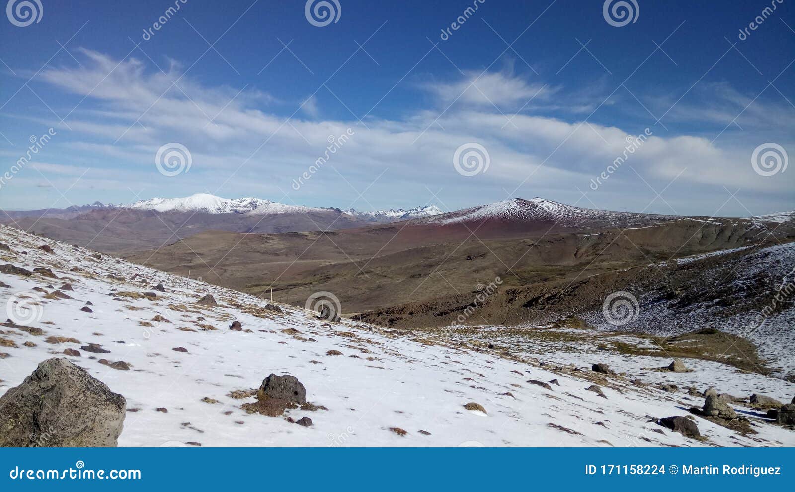 snow in the desert - neuquen, argentina