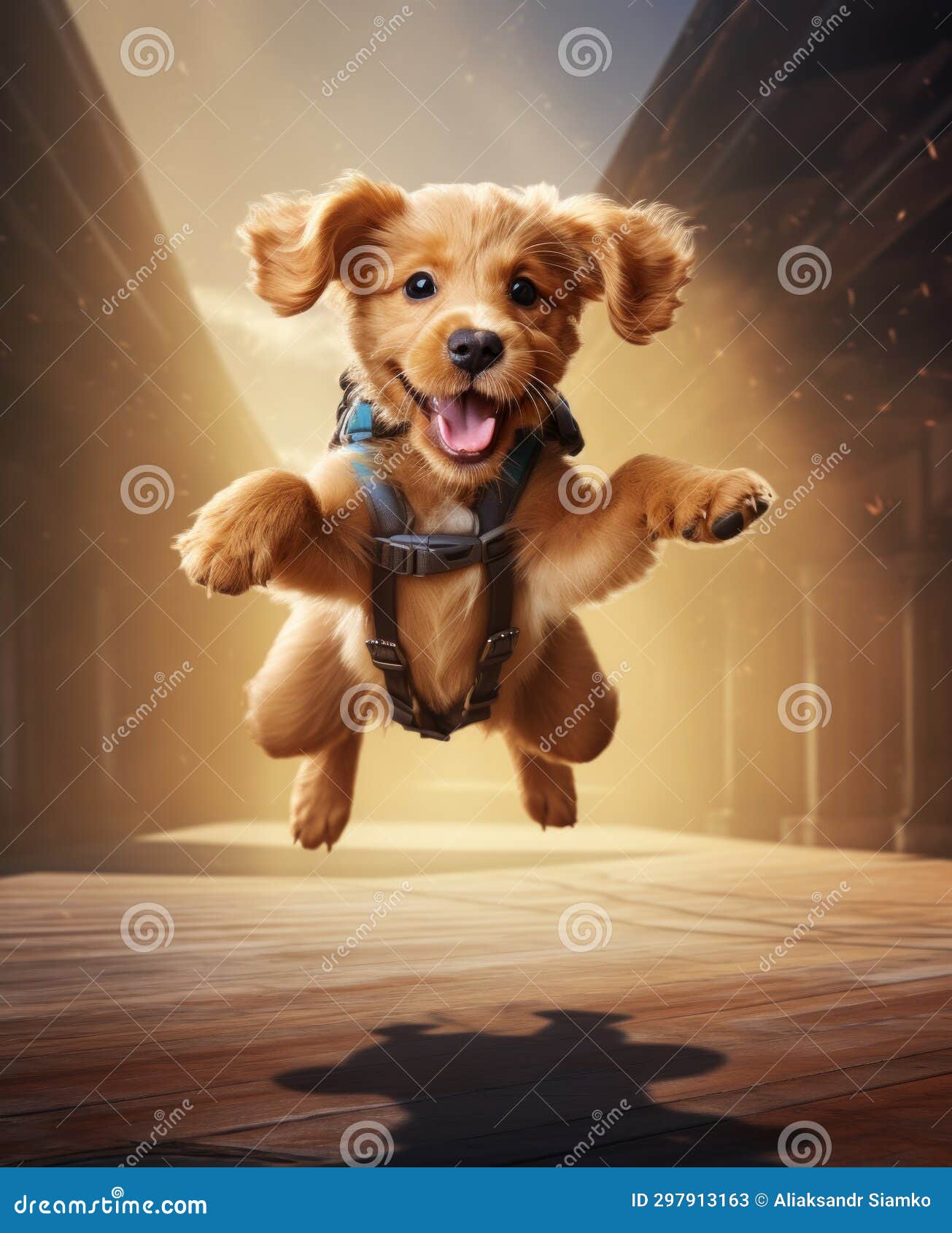 A dog in the air stock image. Image of summer, funny 297913163