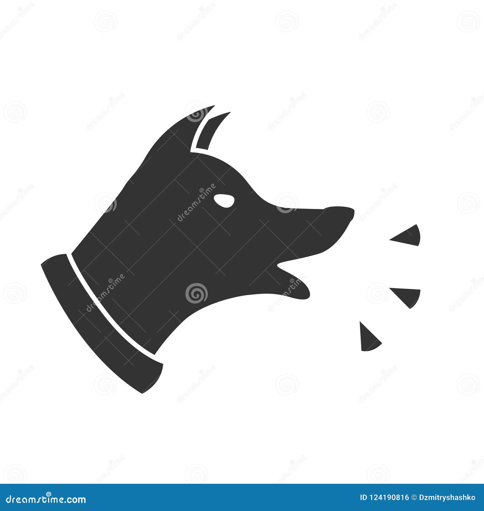 Dog Barking Icon Vector Illustration | CartoonDealer.com #124190824