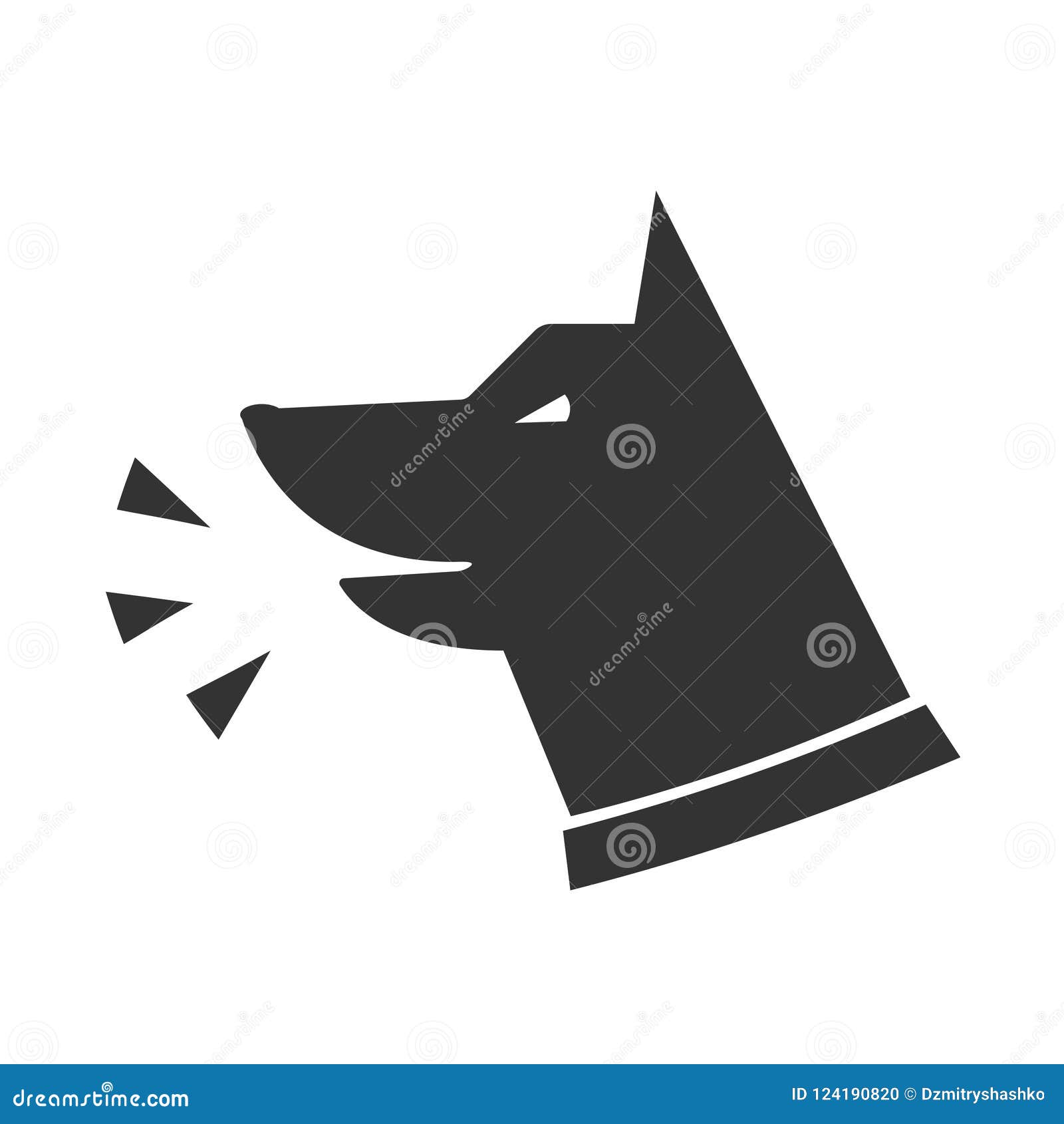 Dog Barking Icon Vector Illustration | CartoonDealer.com #124190824