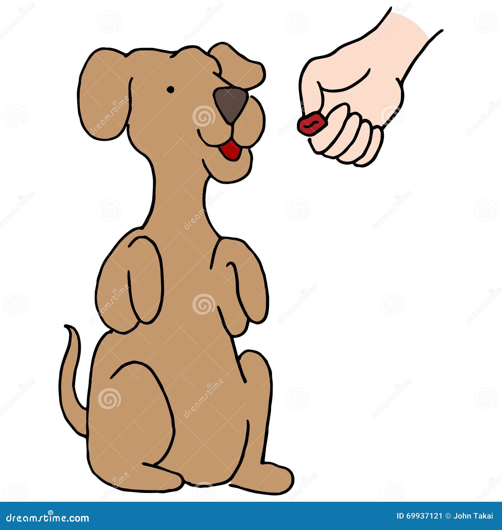 Dog Begging Treat stock vector. Illustration of treat 69937121