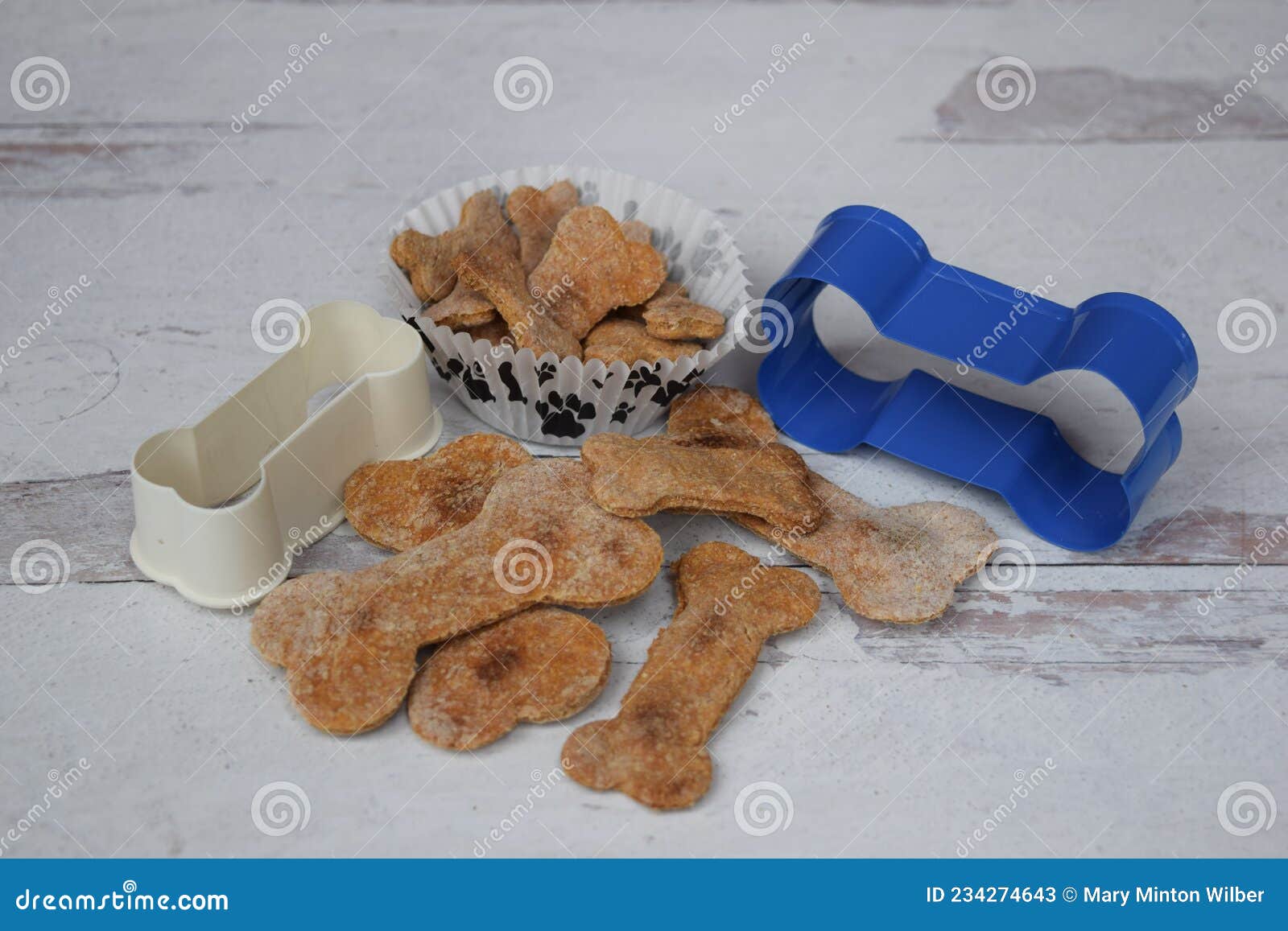 Homemade Bone Shaped Dog Biscuits. Stock Image Image of treats