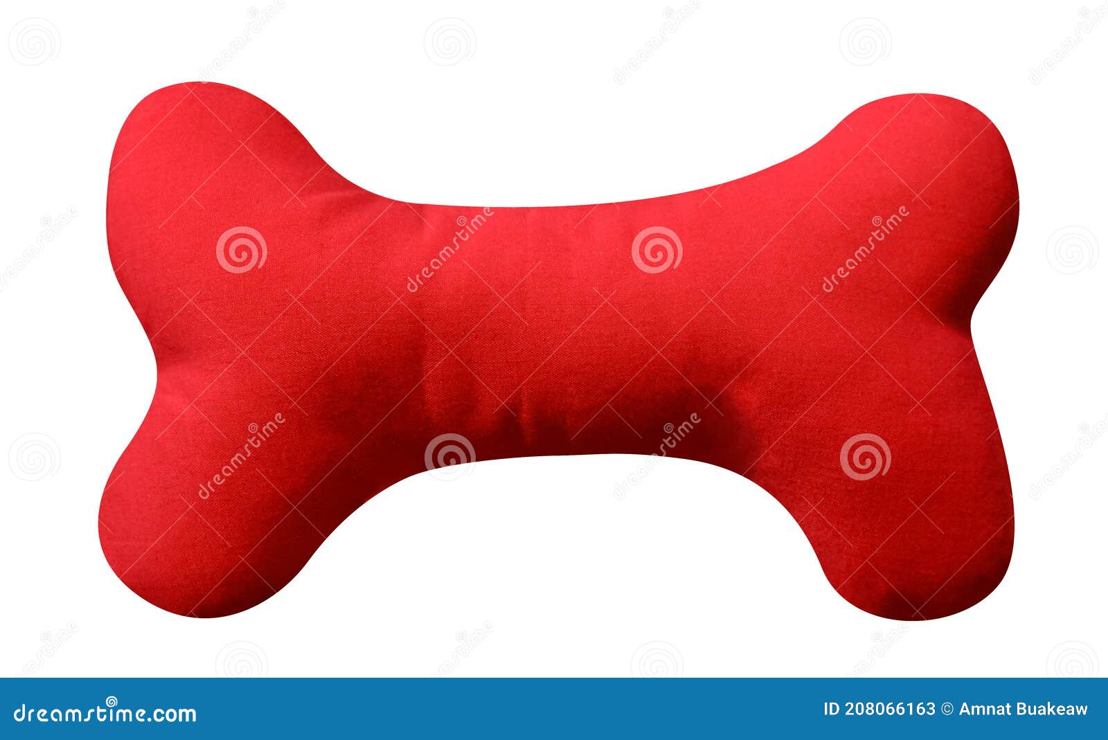 Dog Bone Fabric Red for Pet Toy Stock Image Image of year, isolated