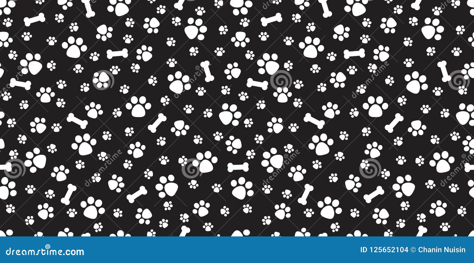 Dog Bone Seamless Pattern Vector Dog Paw Doodle Isolated Background  Wallpaper Stock Illustration  Illustration of isolated bulldog 125652104