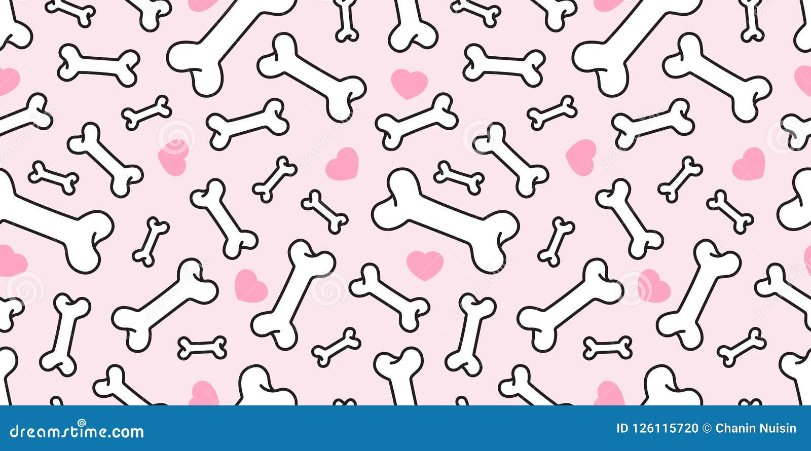 Dog bone and dog paw seamless patternDesign for print wedding backdrop  wallpaper Vector illustration 19813431 Vector Art at Vecteezy