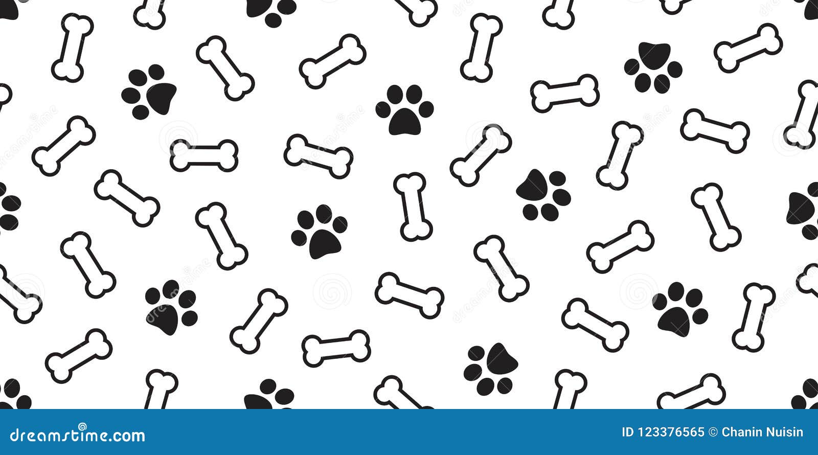 Seamless dog bone wallpaper background pattern vector illustration  Stock  vector  Colourbox