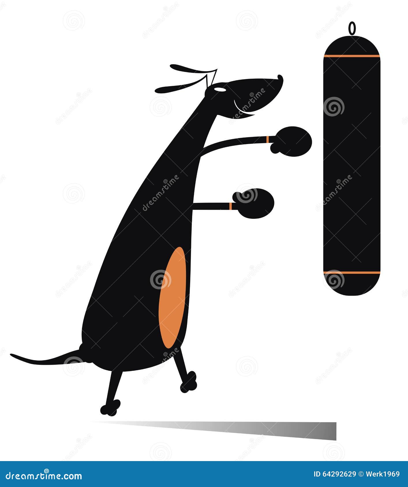 Dog a boxer stock vector. Illustration of mitt, boxer 64292629