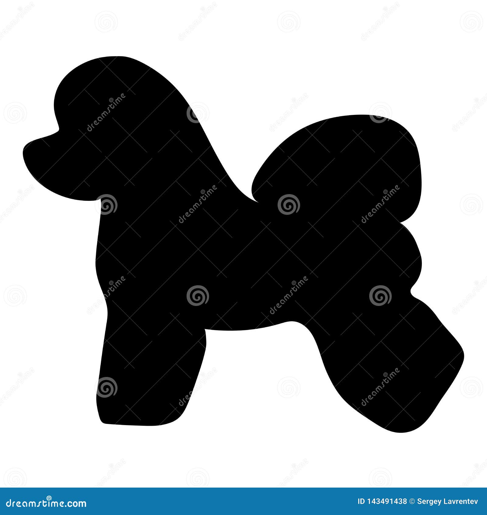 Download Dog Breed Bichon Frise. Silhouette Stock Vector - Illustration of lovely, illustration: 143491438