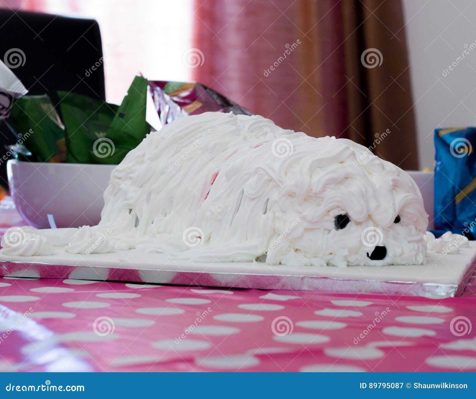 Dog cake stock image. Image of fail, birthday, fall, eating 89795087