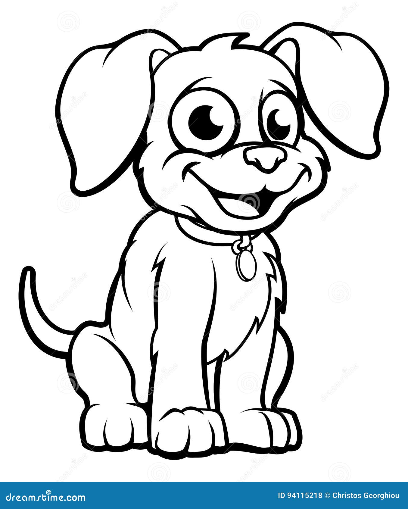 Dog Cartoon stock vector. Illustration of canine, puppy - 94115218