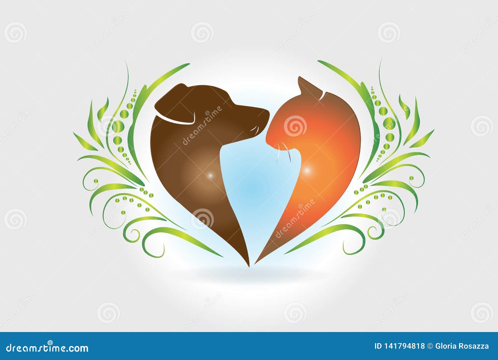 Love Cats And Dogs Icon Logo Vector Graphic Design. Royalty Free SVG,  Cliparts, Vectors, and Stock Illustration. Image 132842425.