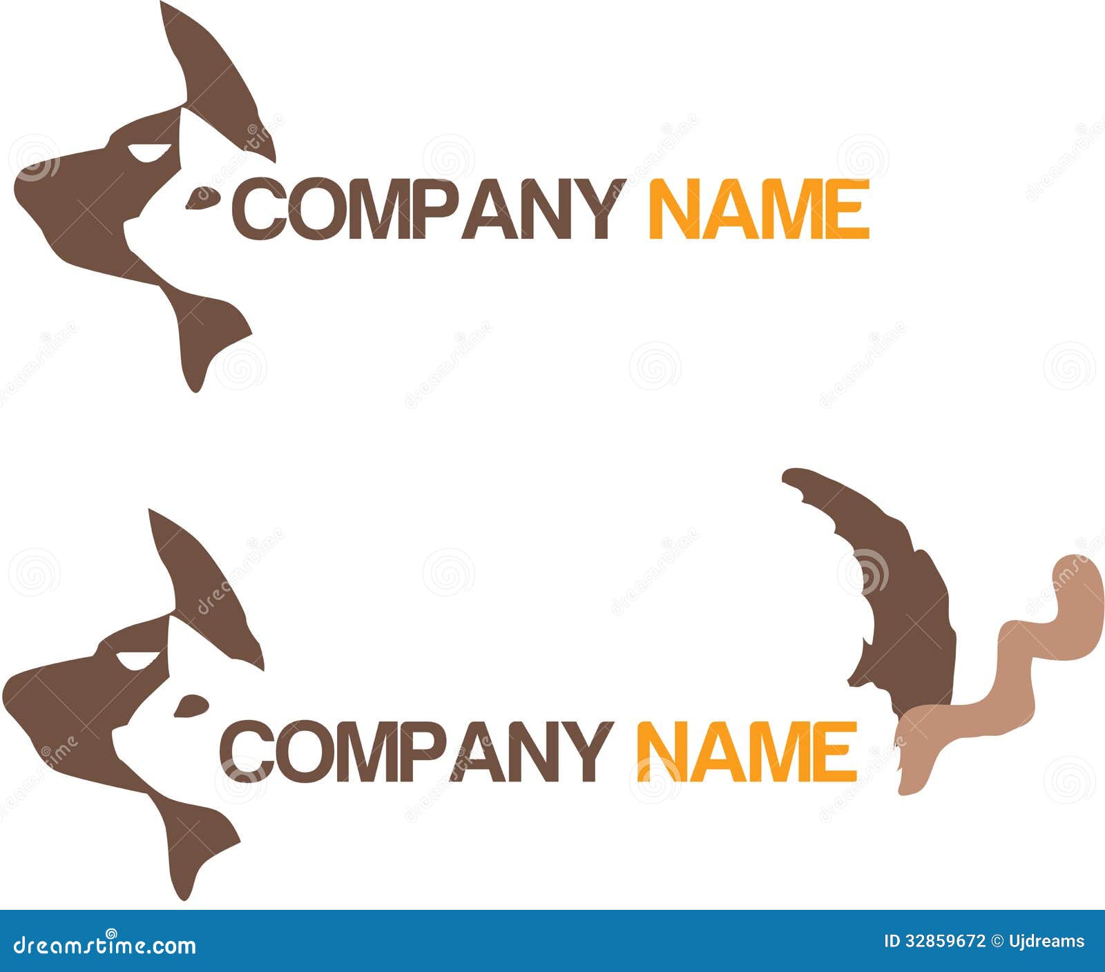 Dog and cat logotype stock illustration. Illustration of pets 32859672