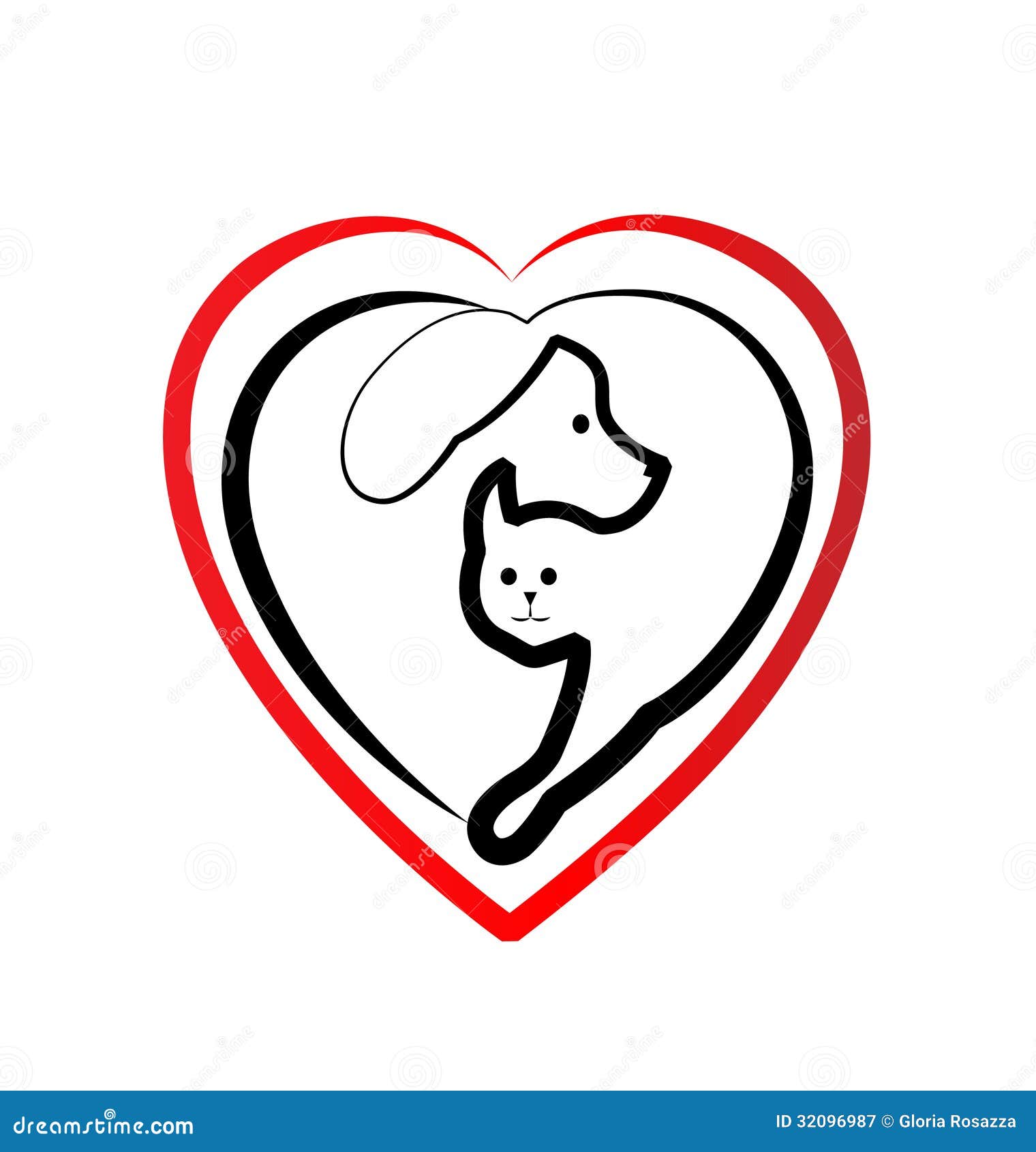 Love Cats And Dogs Icon Logo Vector Graphic Design. Royalty Free SVG,  Cliparts, Vectors, and Stock Illustration. Image 132842425.