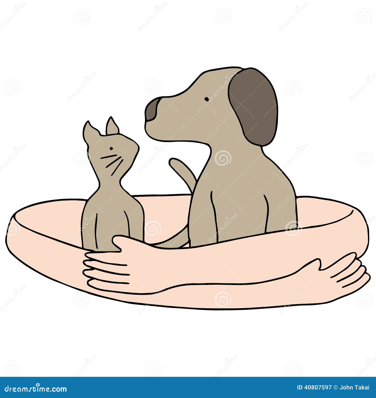 Dog Cat Protection stock vector. Illustration of isolated 40807597