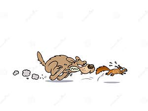 Chasing Dog Stock Photography CartoonDealer 35237438