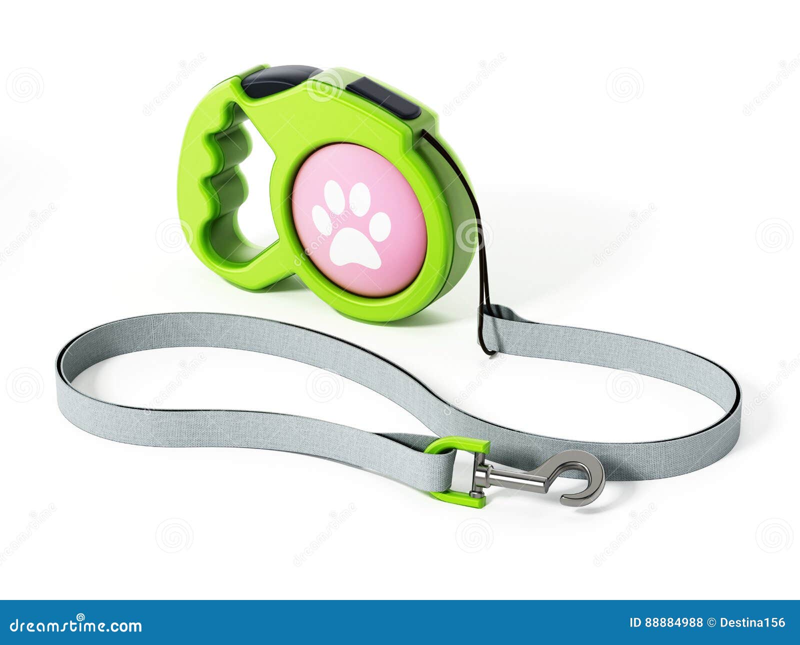 Dog Collar Isolated On White Background. 3D Illustration Stock