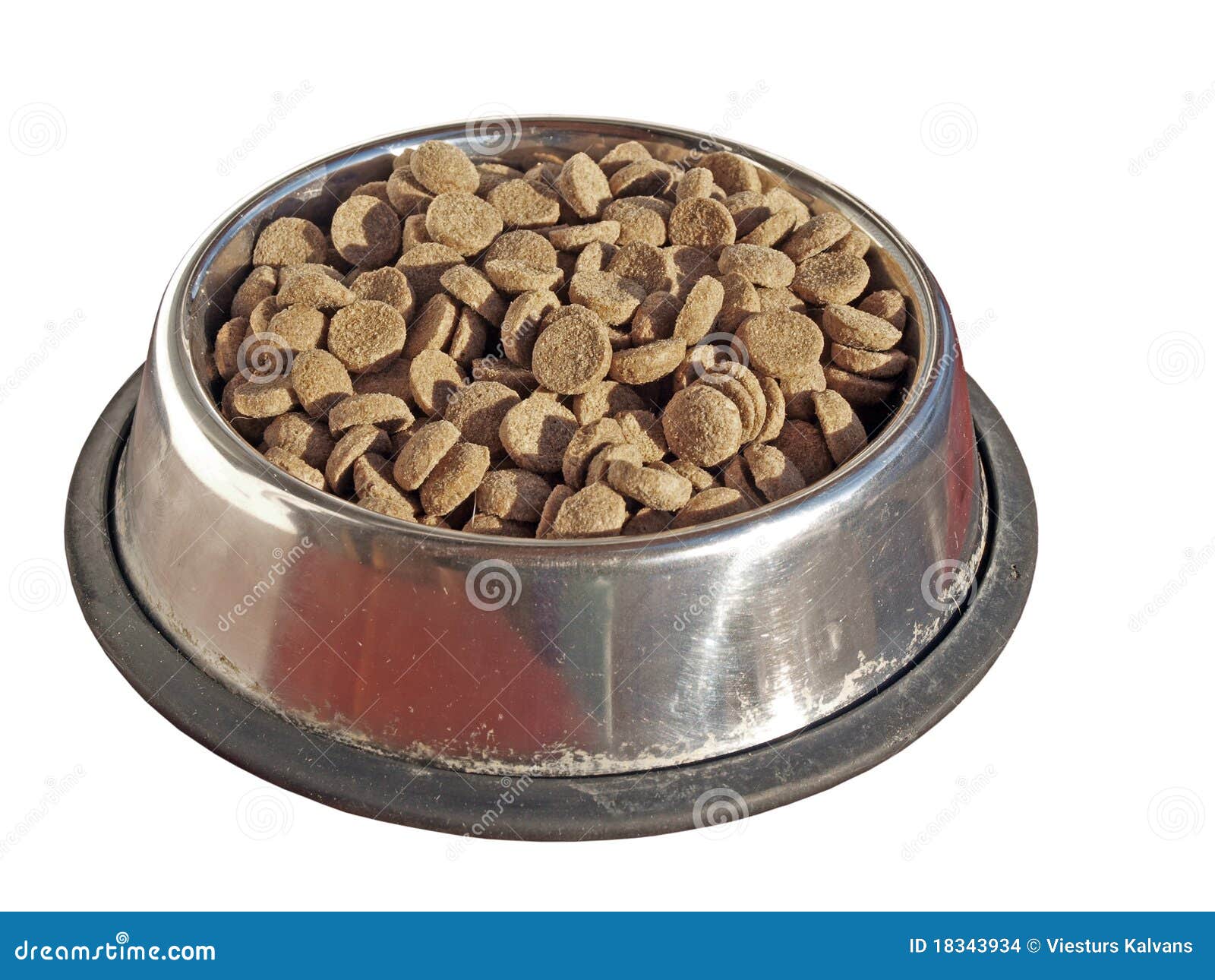 Dog food stock photo. Image of food, isolated, stainless 18343934