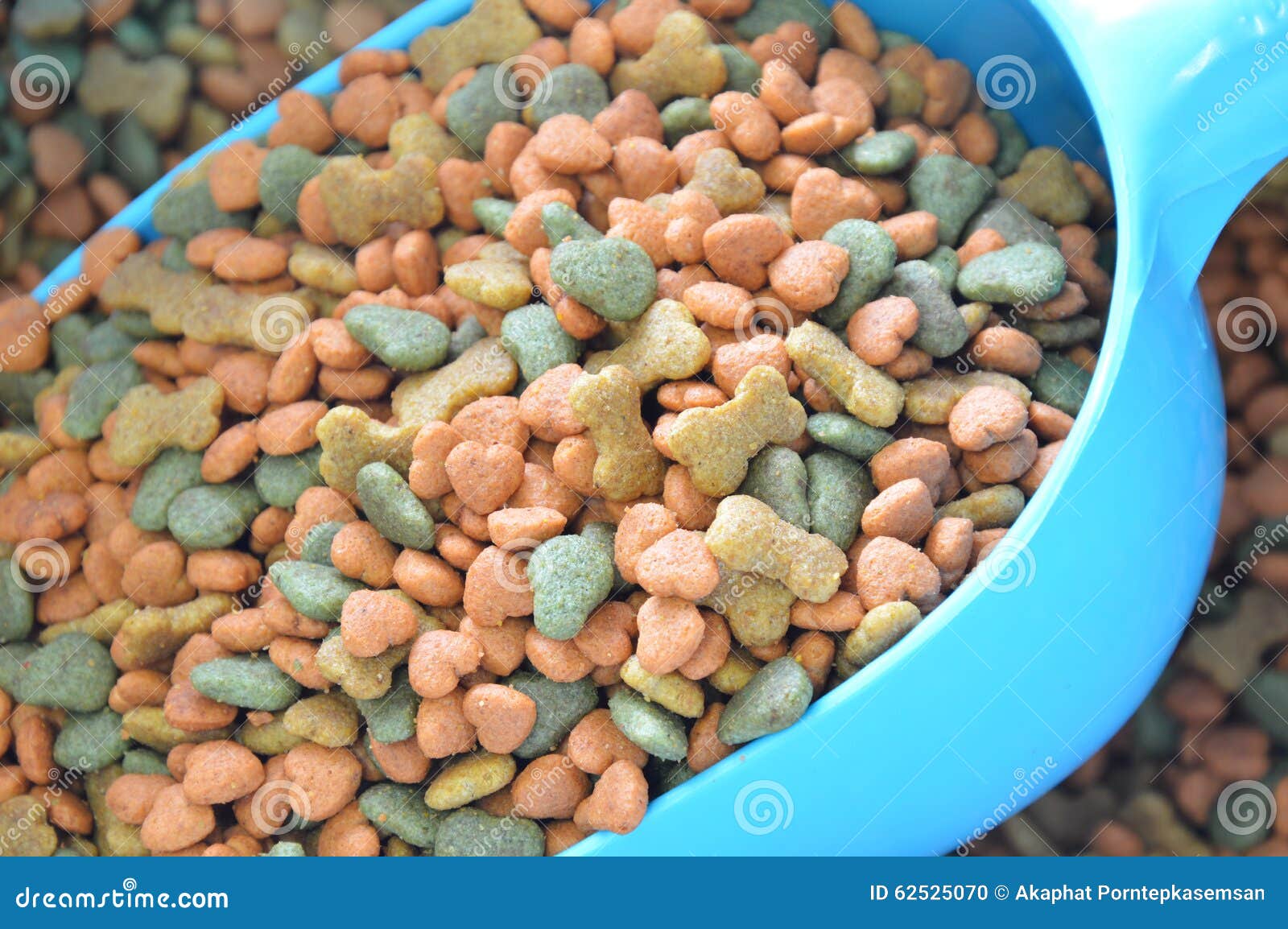 Dog Food on Blue Plastic Scoop in Bag Stock Photo Image of meat