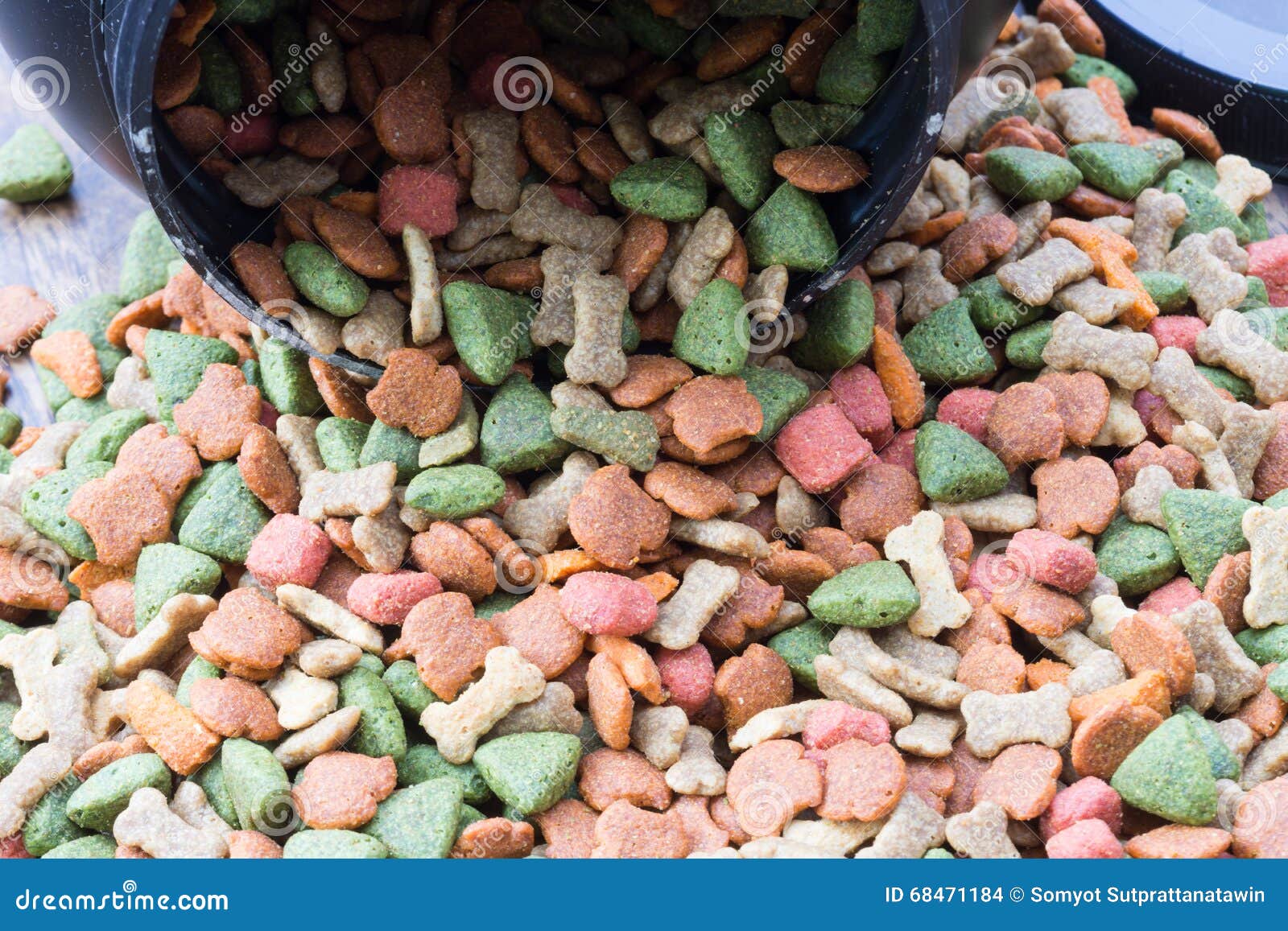 Dog food in box stock photo. Image of background, texture 68471184