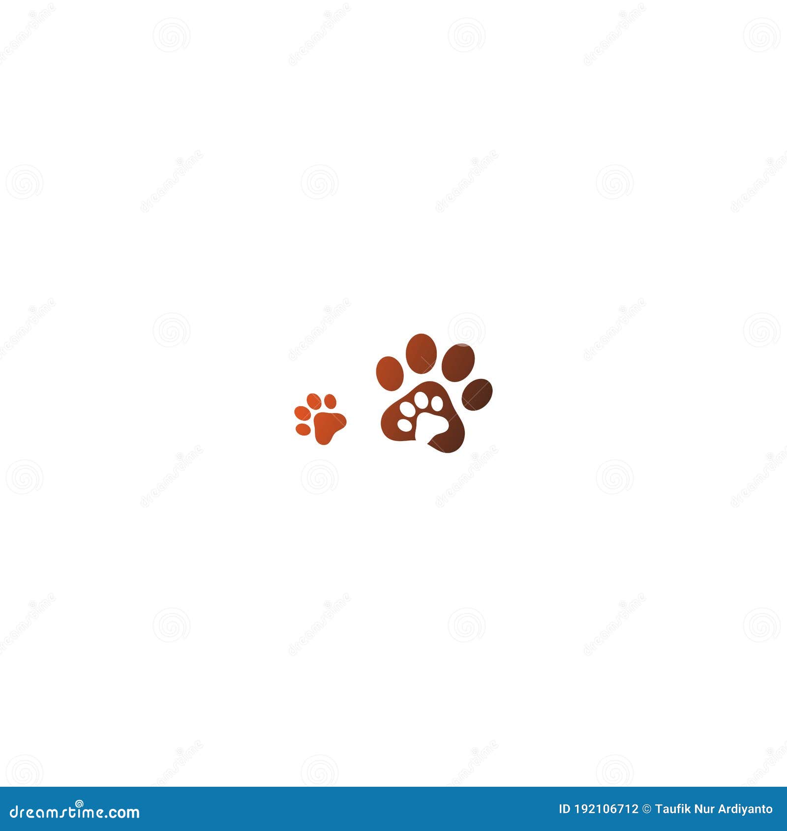 Dog Footprint Logo Icon Design Concept Stock Vector Illustration of