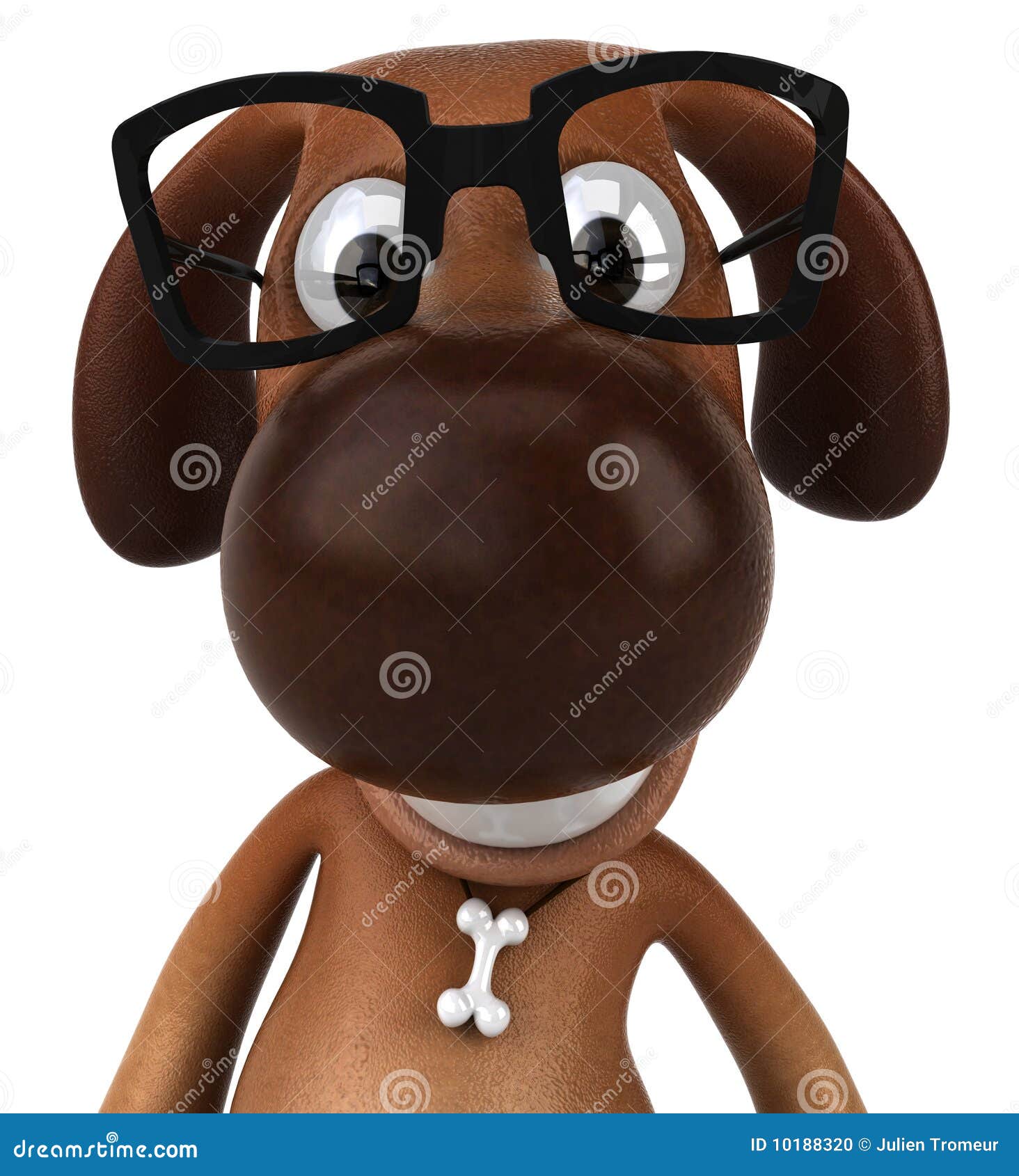 Dog with glasses stock illustration. Illustration of optic 10188320