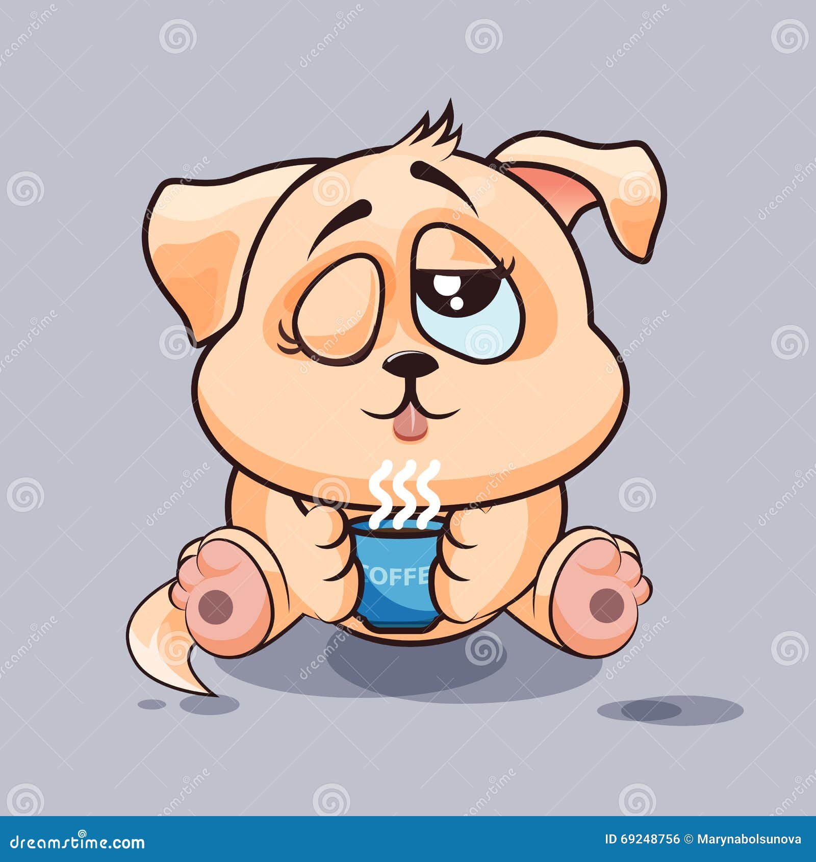 Dog Good morning stock vector. Illustration of emotion - 69248756 Dog Good morning stock vector. Illustration of emotion - 69248756