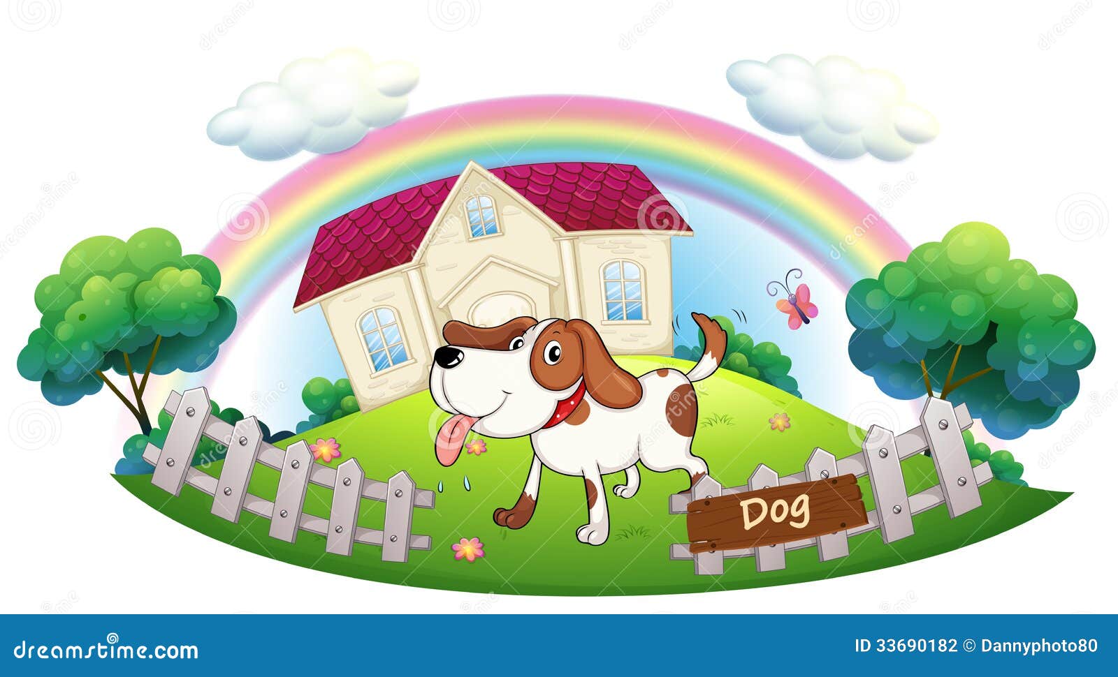 A Dog Guarding A House Stock Illustration Illustration Of Rainbow a-dog-guarding-a-house-stock-illustration-illustration-of-rainbow
