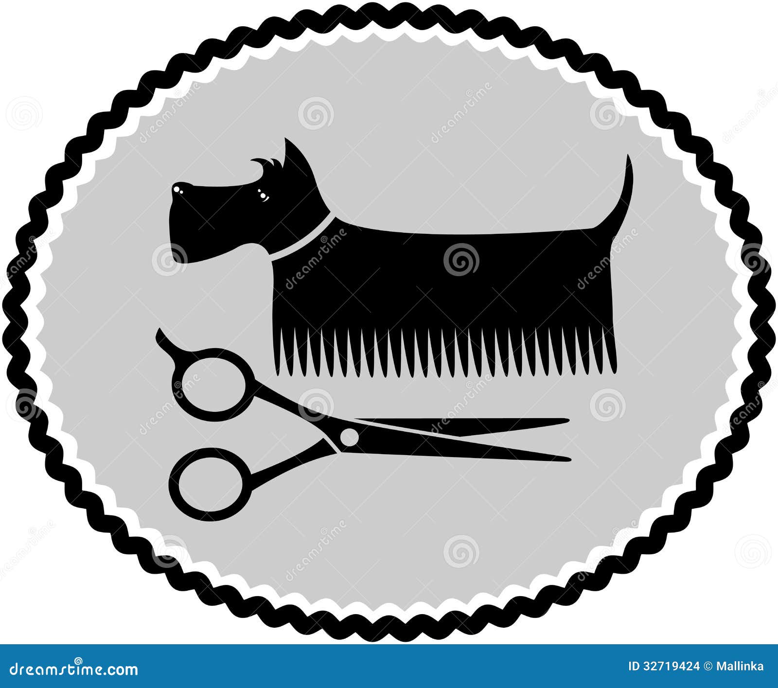 Dog haircut sign stock vector. Image of help, grooming 