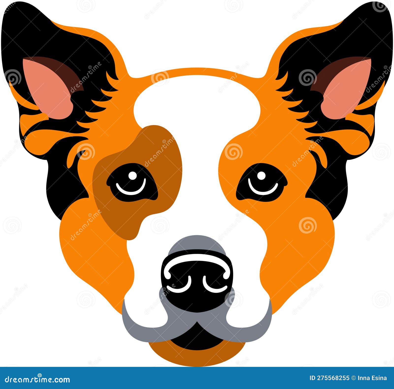 Dog head emblem stock vector. Illustration of predator 275568255