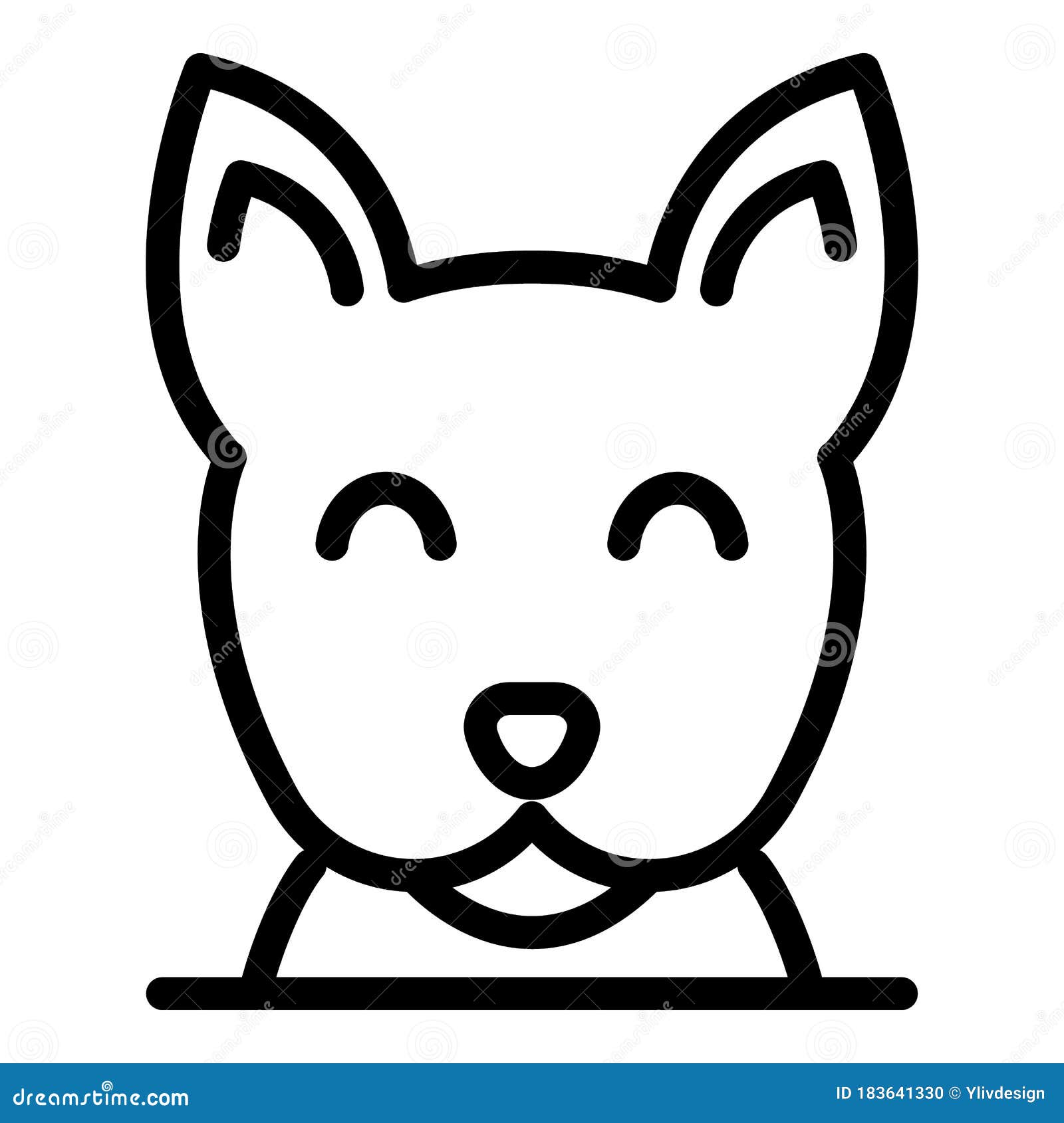 dog head vector