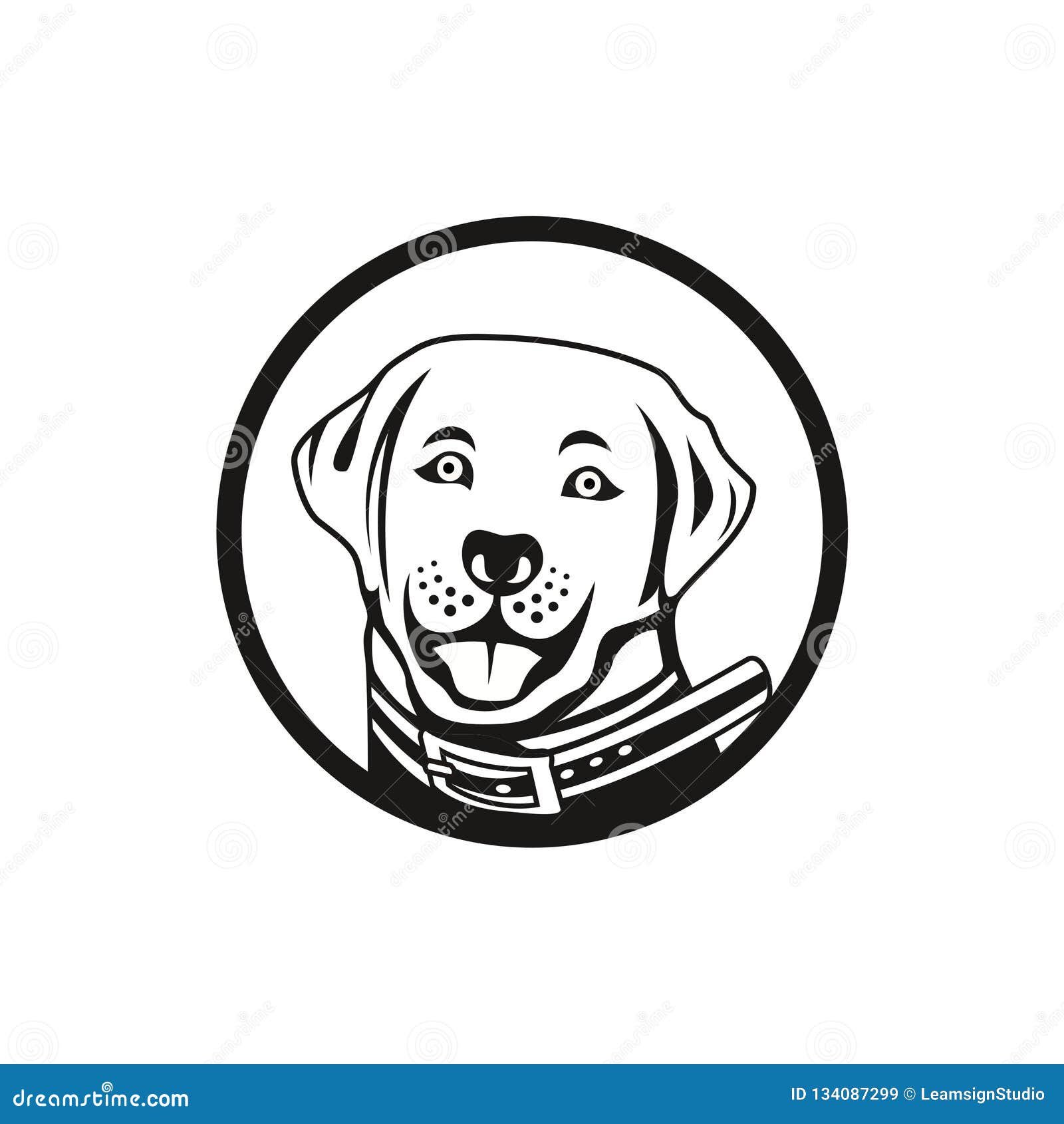 Dog Head Logo Design Vector Stock Vector Illustration of mascot, silhouette 134087299