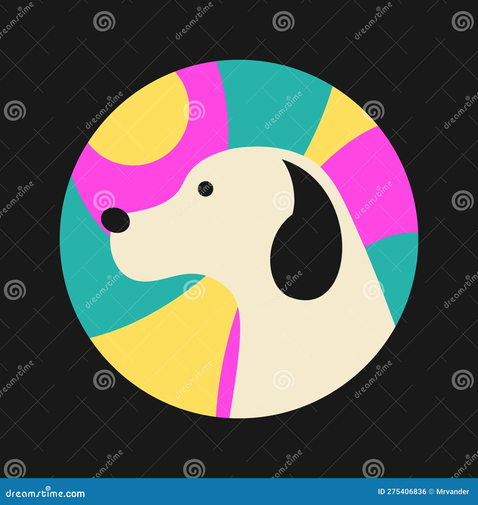 Dog Head Logo. Icon, Emblem Design Stock Vector Illustration of