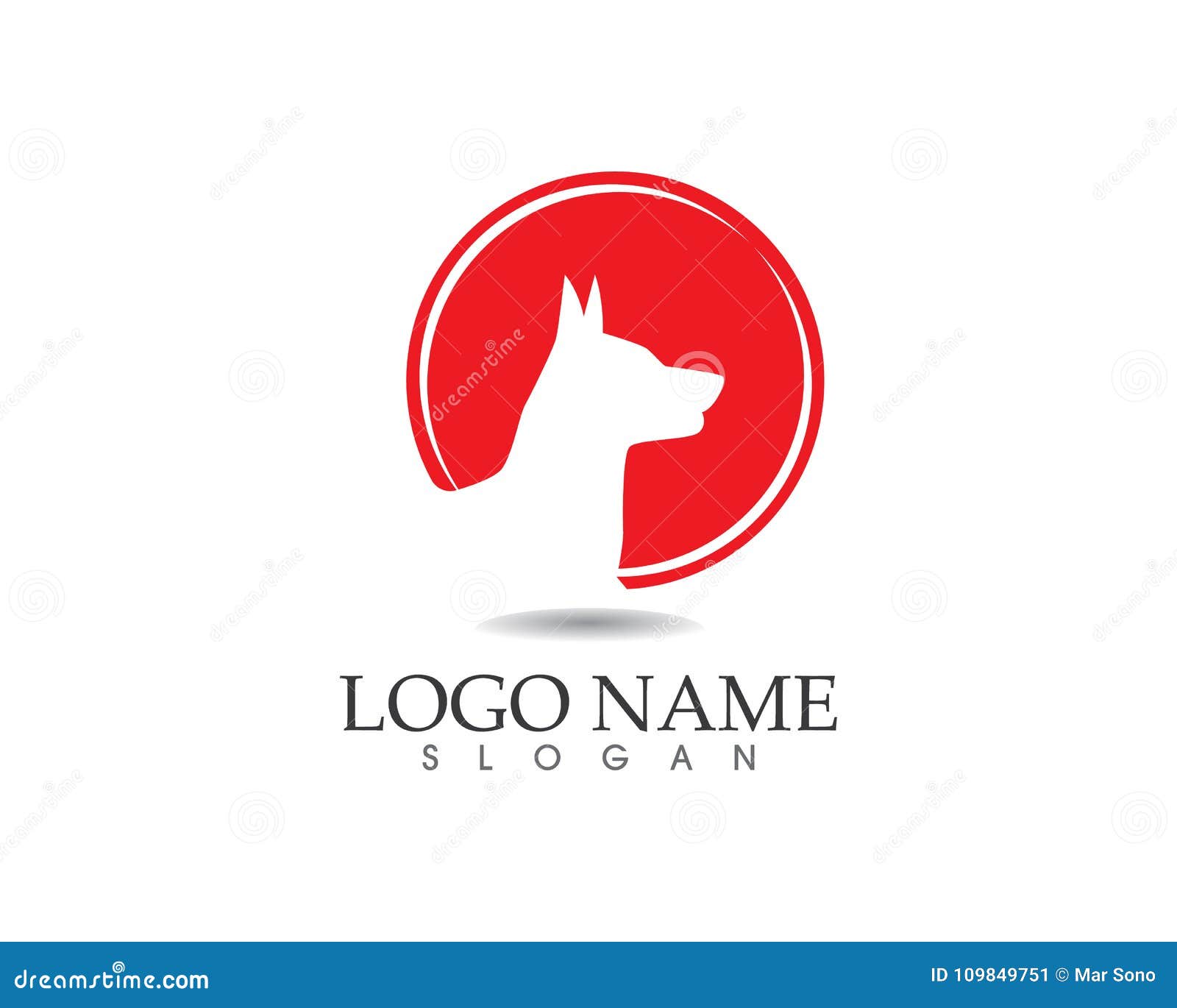 Dog head logo and symbols stock vector. Illustration of head 109849751