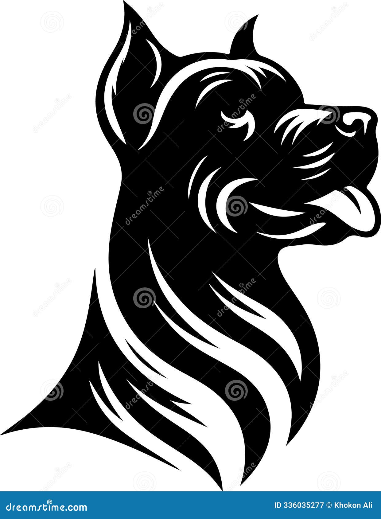 dog head silhouette  