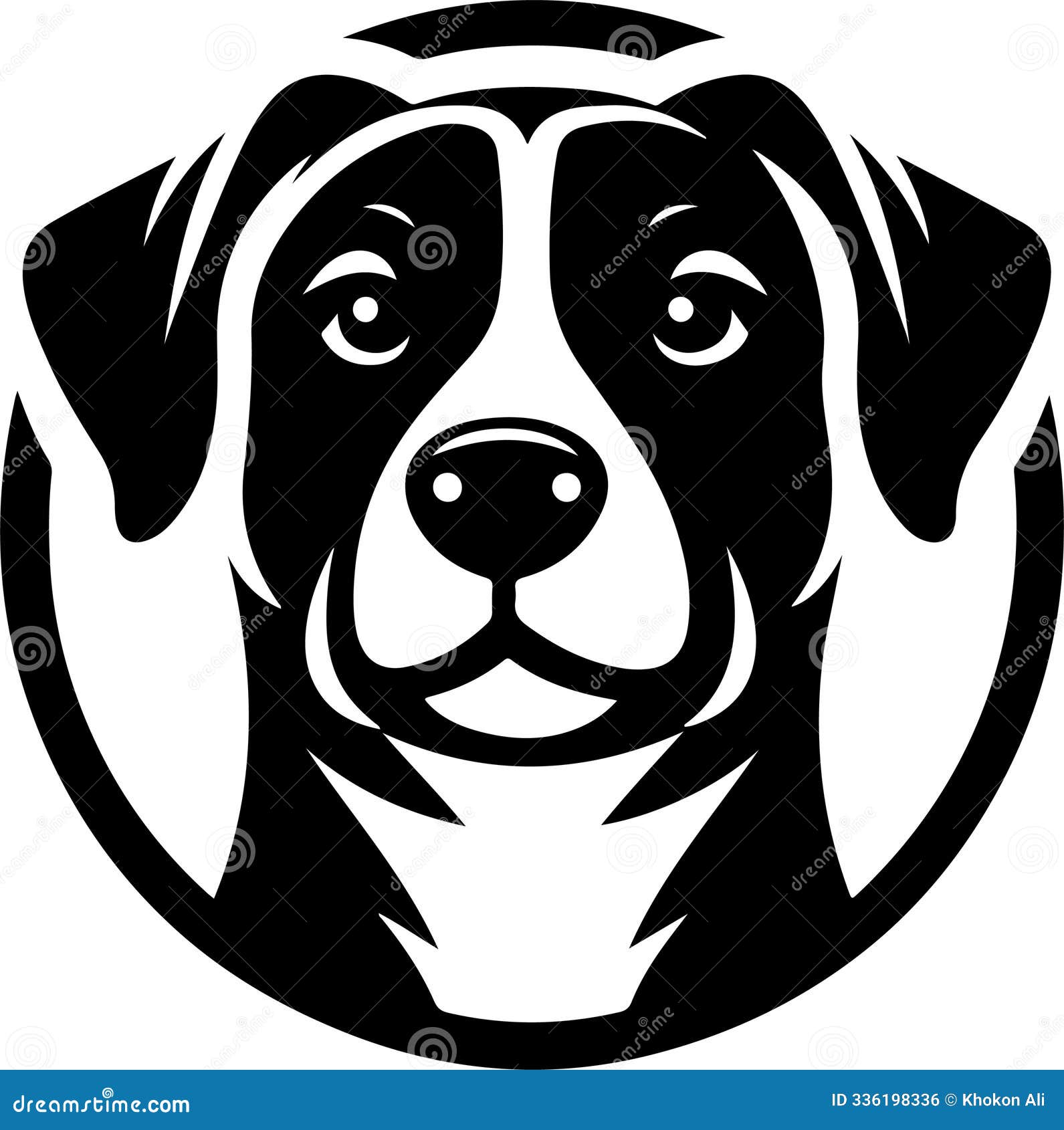 dog head silhouette  