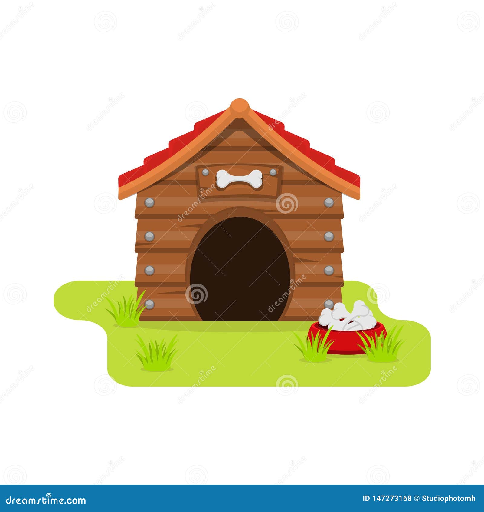 cartoon dog houses clipart urban