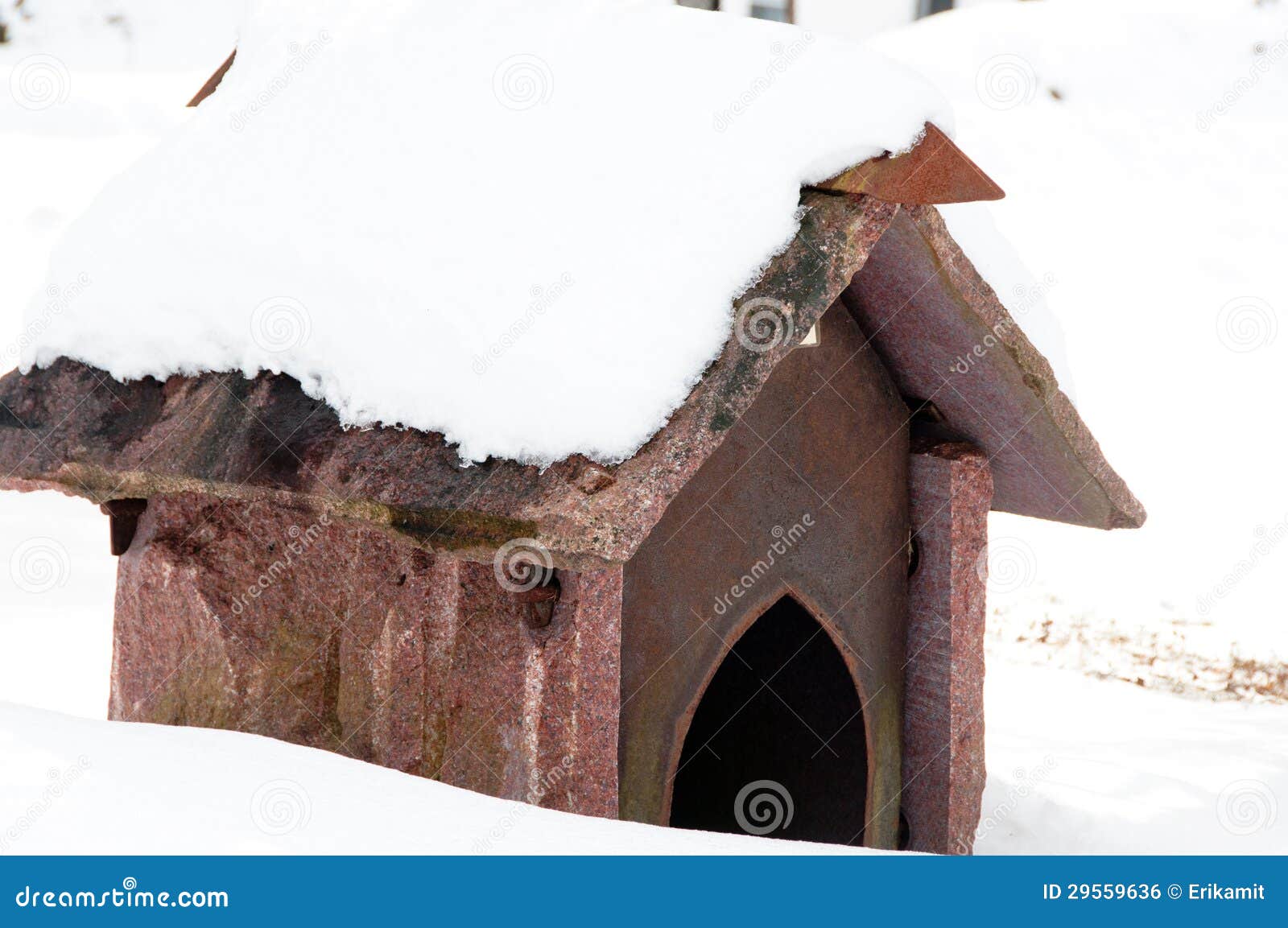 Dog house in snow stock photo. Image of winter, horizontal 29559636
