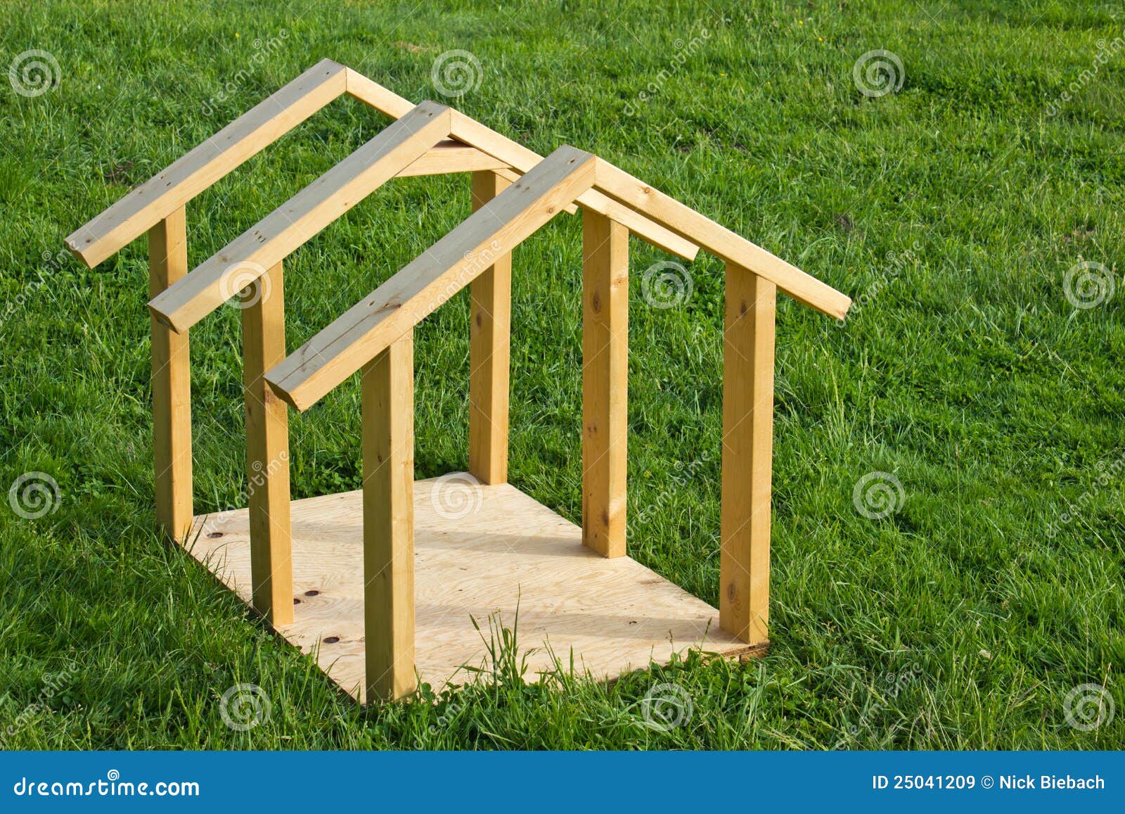 Dog House Wood Frame stock image. Image of clean 