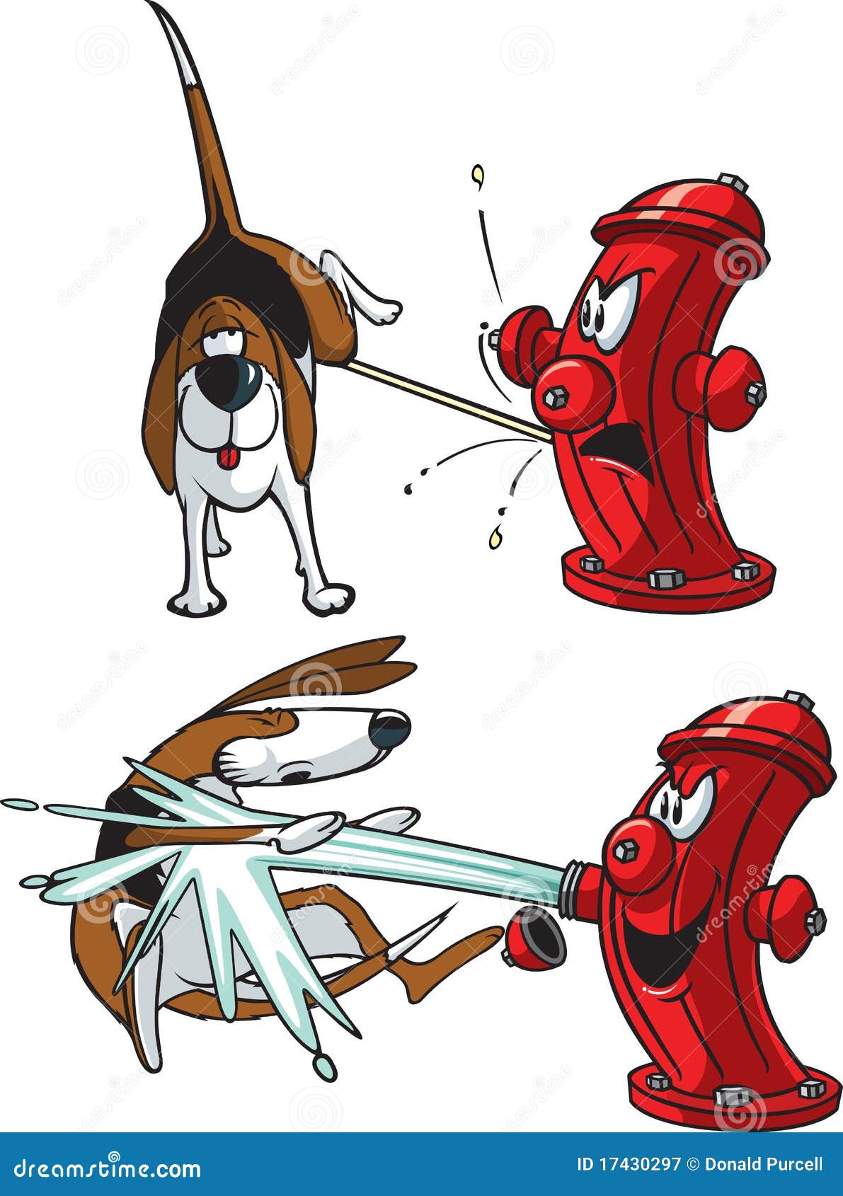Dog Peeing On A Fire Hydrant Clipart Vector Illustration 108165596