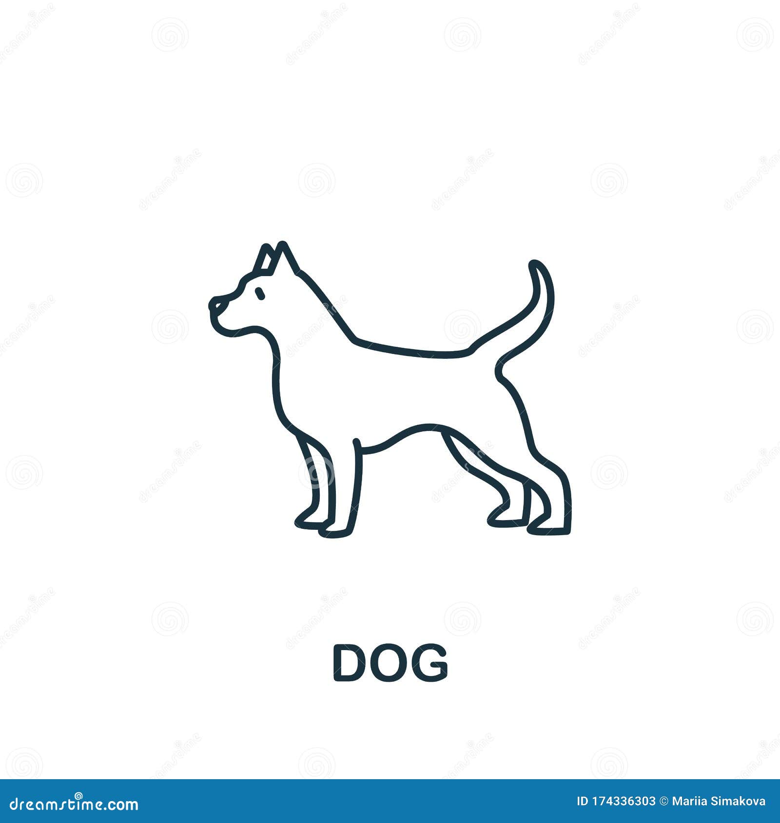 Dog Icon from Home Animals Collection. Simple Line Element Dog Symbol ...