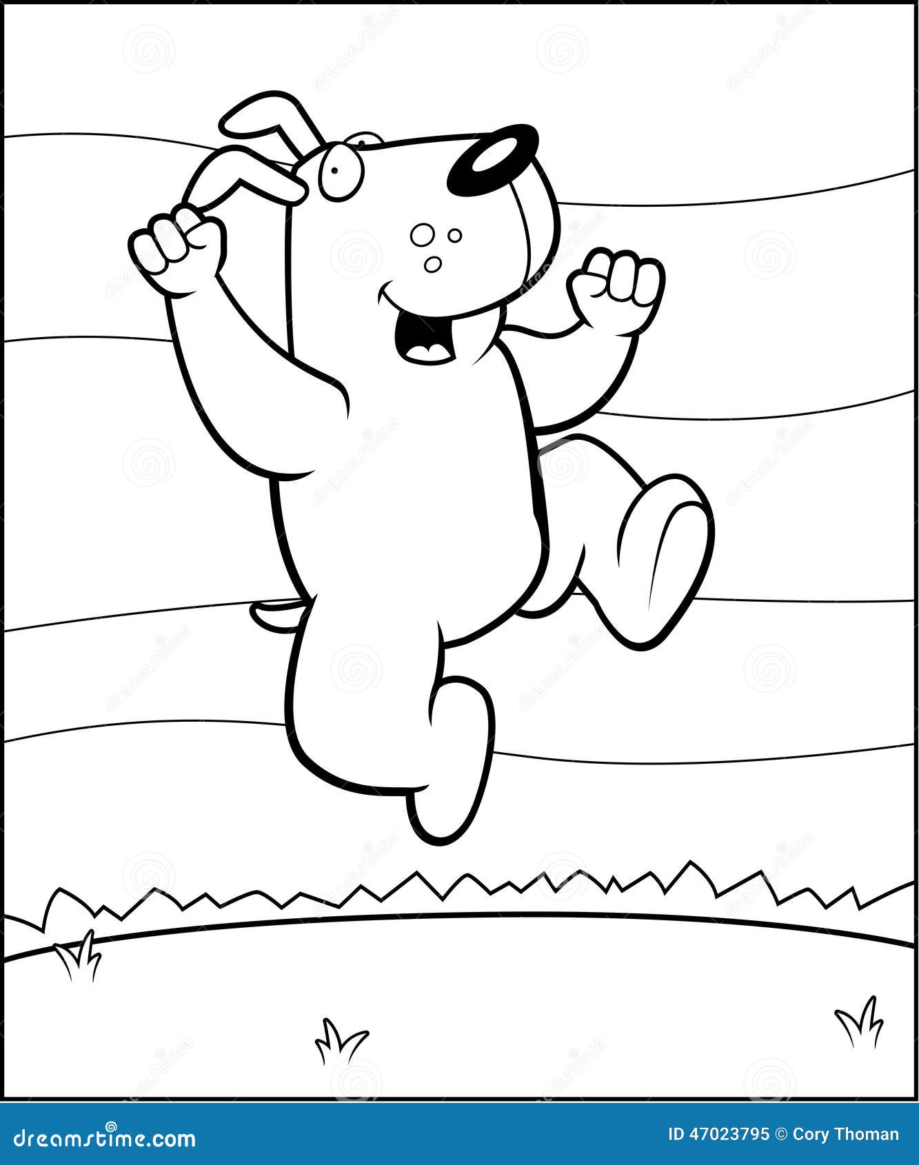 Dog Jumping stock vector. Illustration of park, cartoon 47023795