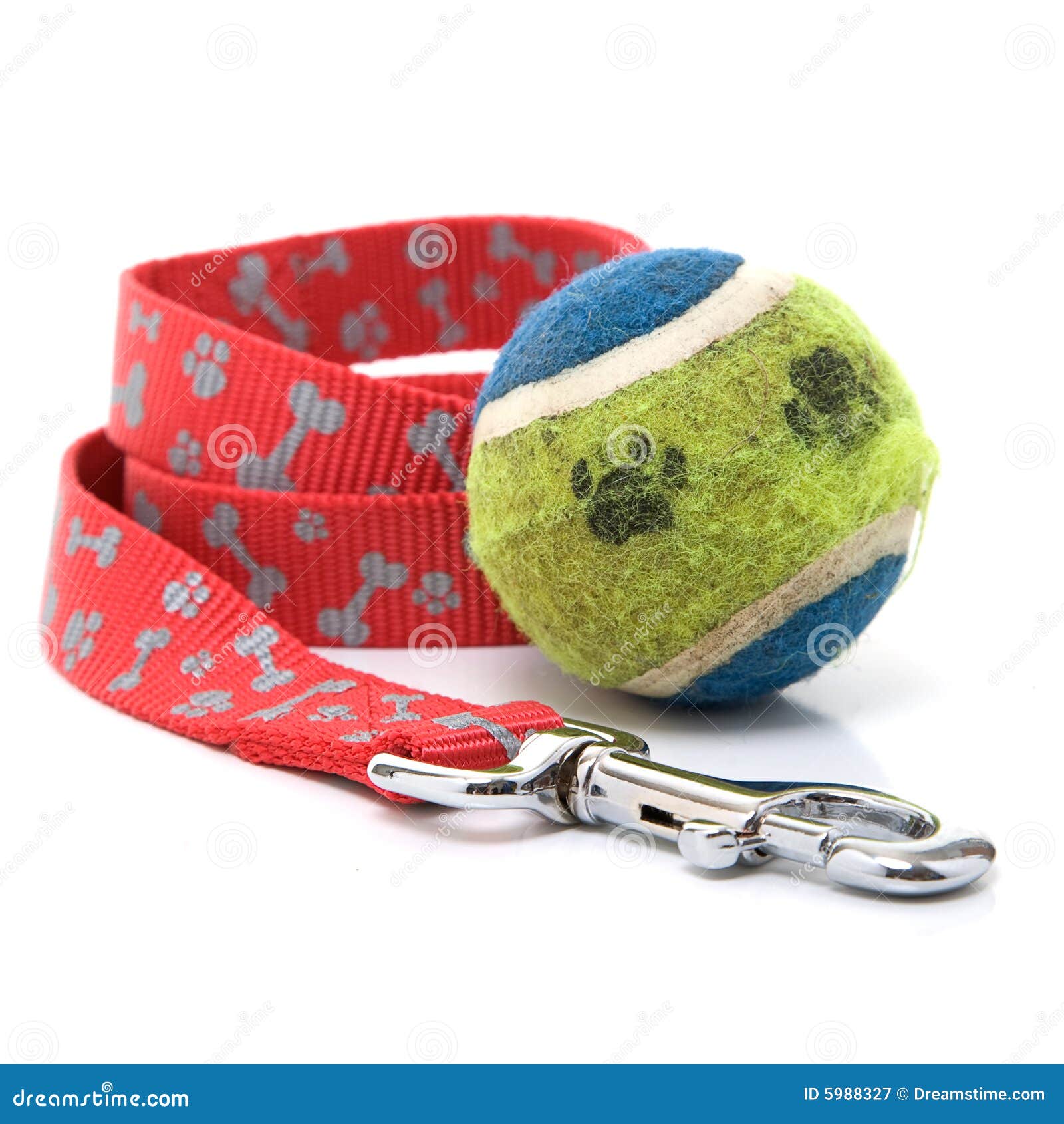 Dog Leash & Ball stock image. Image of bones, walk, leash 5988327