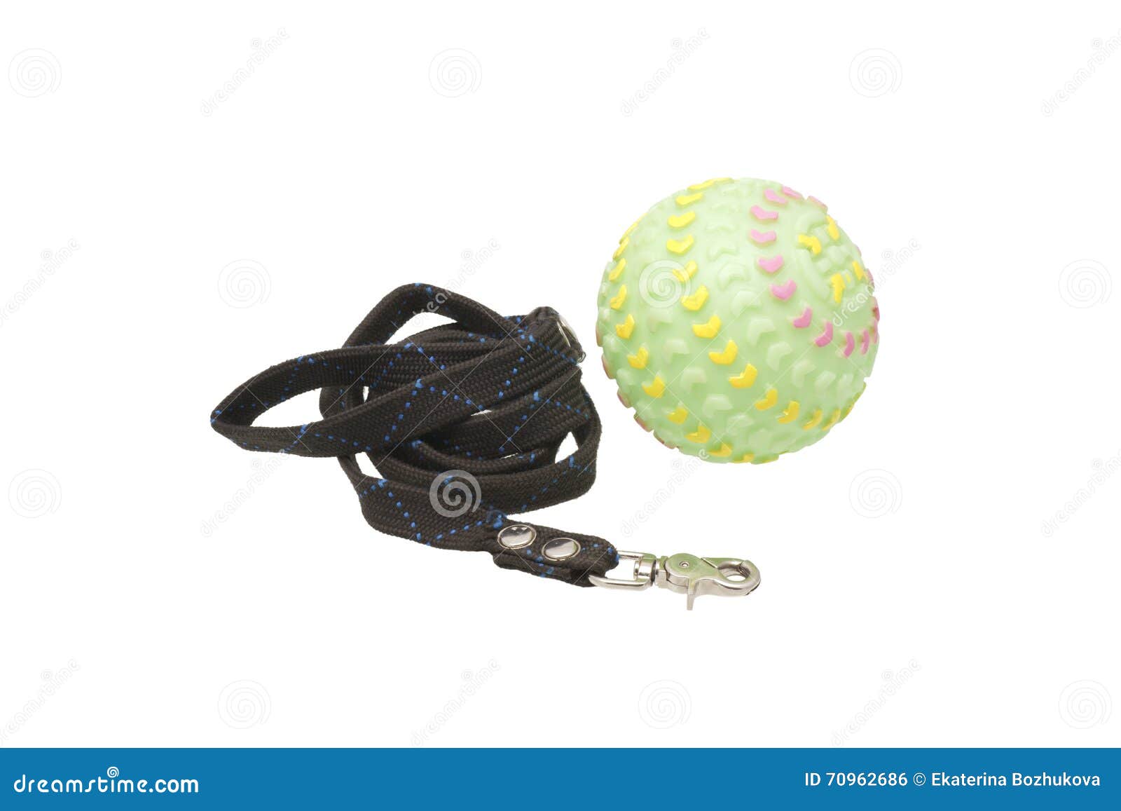 Dog Leash and Toys. Isolated. Stock Photo Image of leash, objects