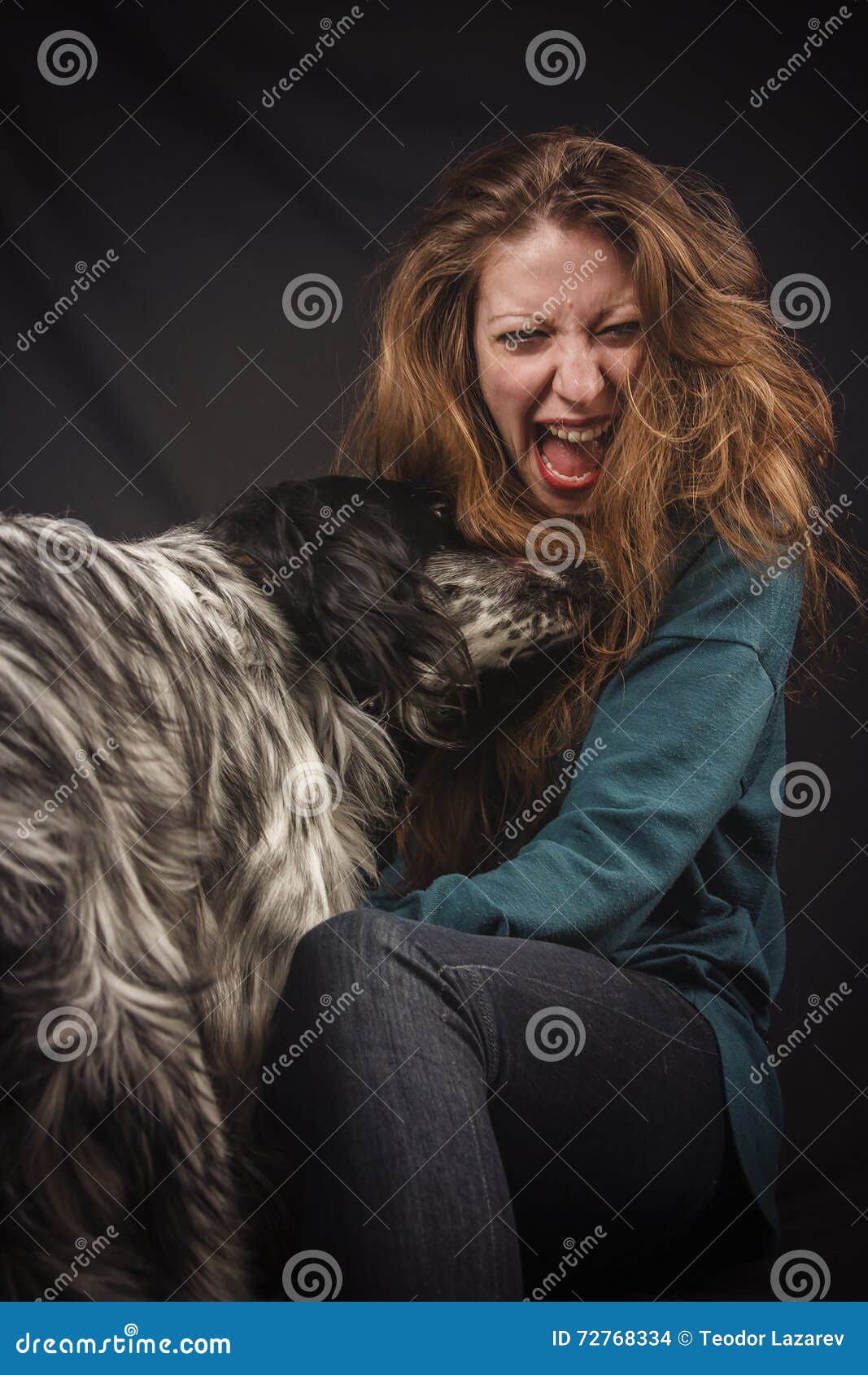 Dog Licks His Owner S Face Stock Photo Image Of Caucasian 72768334