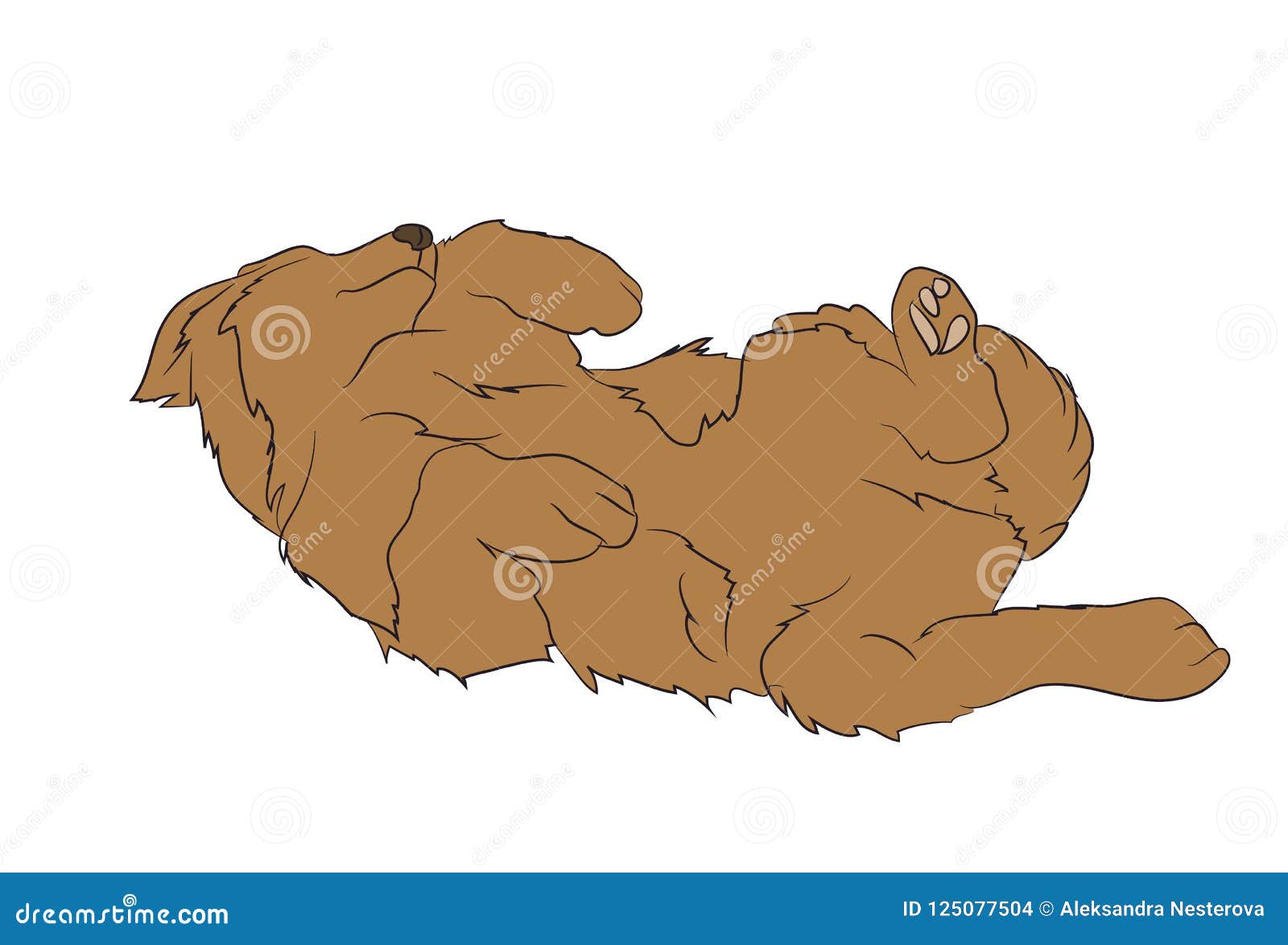 Dog lies, vector stock vector. Illustration of looking 125077504