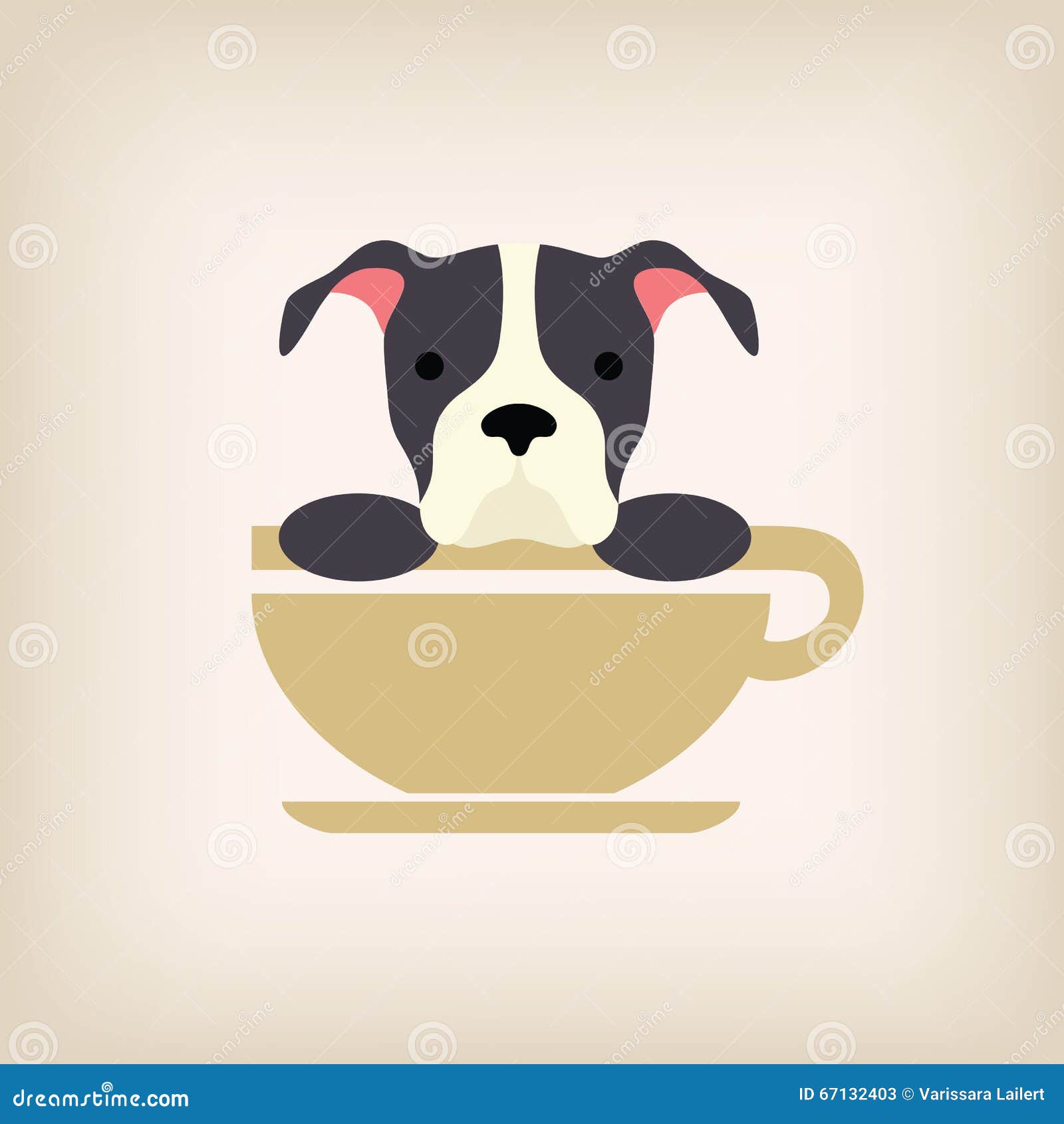Dog logo coffee vector. stock vector. Illustration of cute 67132403